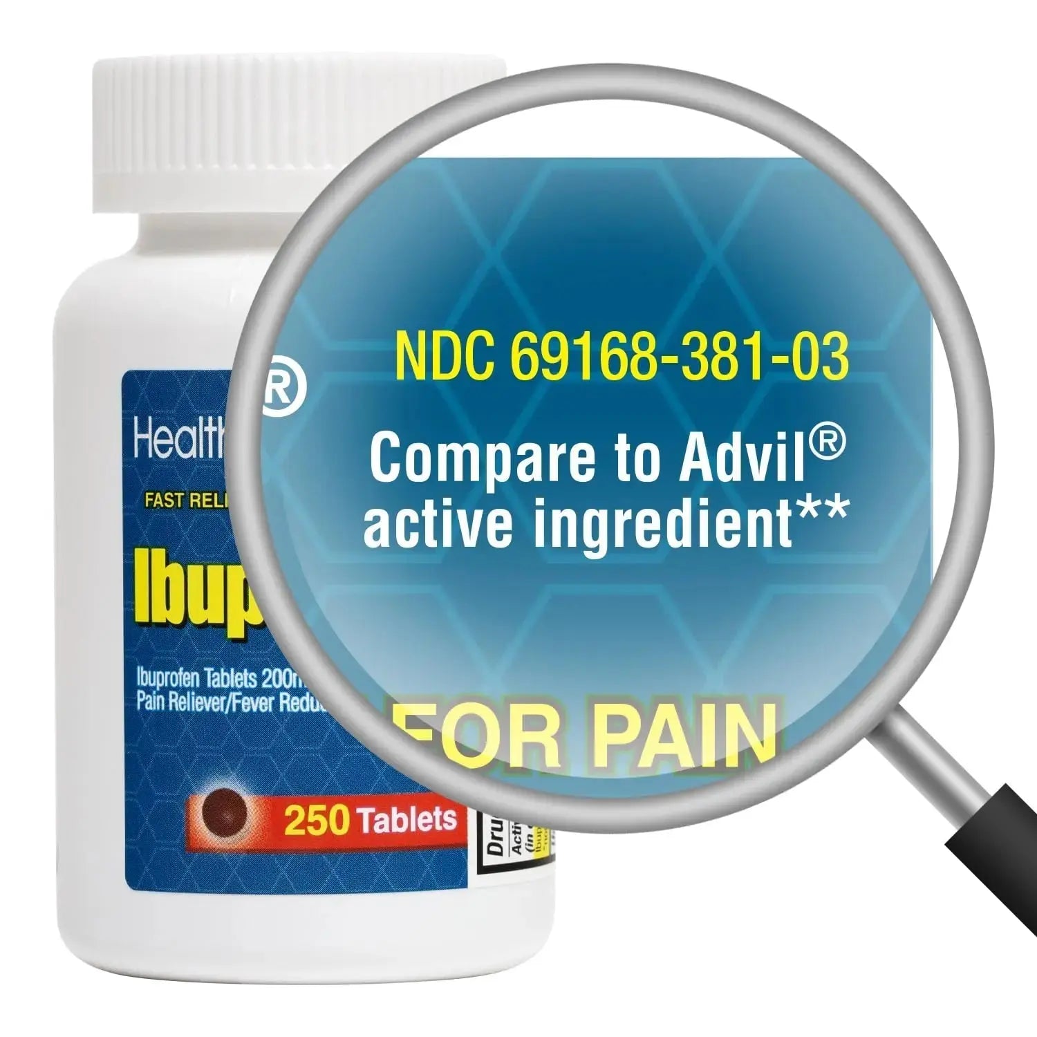 HealthA2Z Ibuprofen 200mg Tablets | Pain Reliever & Fever Reducer | 750 Total Tablets (250 Counts + 500 Counts) | Pain Relief for Headache, Muscle Pain, Joint Pain & Inflammation HealthA2ZAu supplements