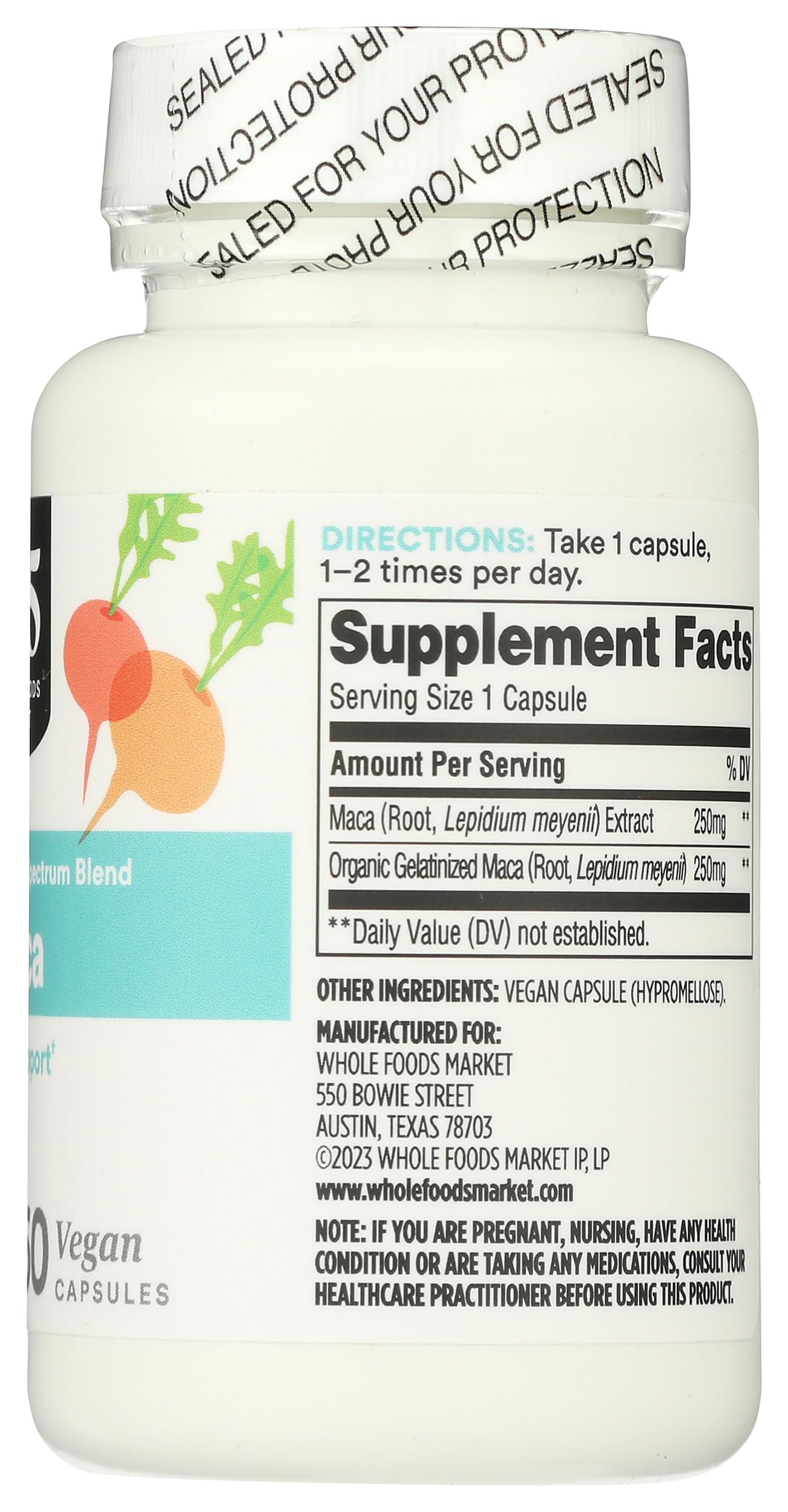 365 by Whole Foods Market, Maca Standardized + Full Spectrum Blend, Libido Support, Vegan Capsules, 60 Count 365 by Whole Foods MarketAu supplements