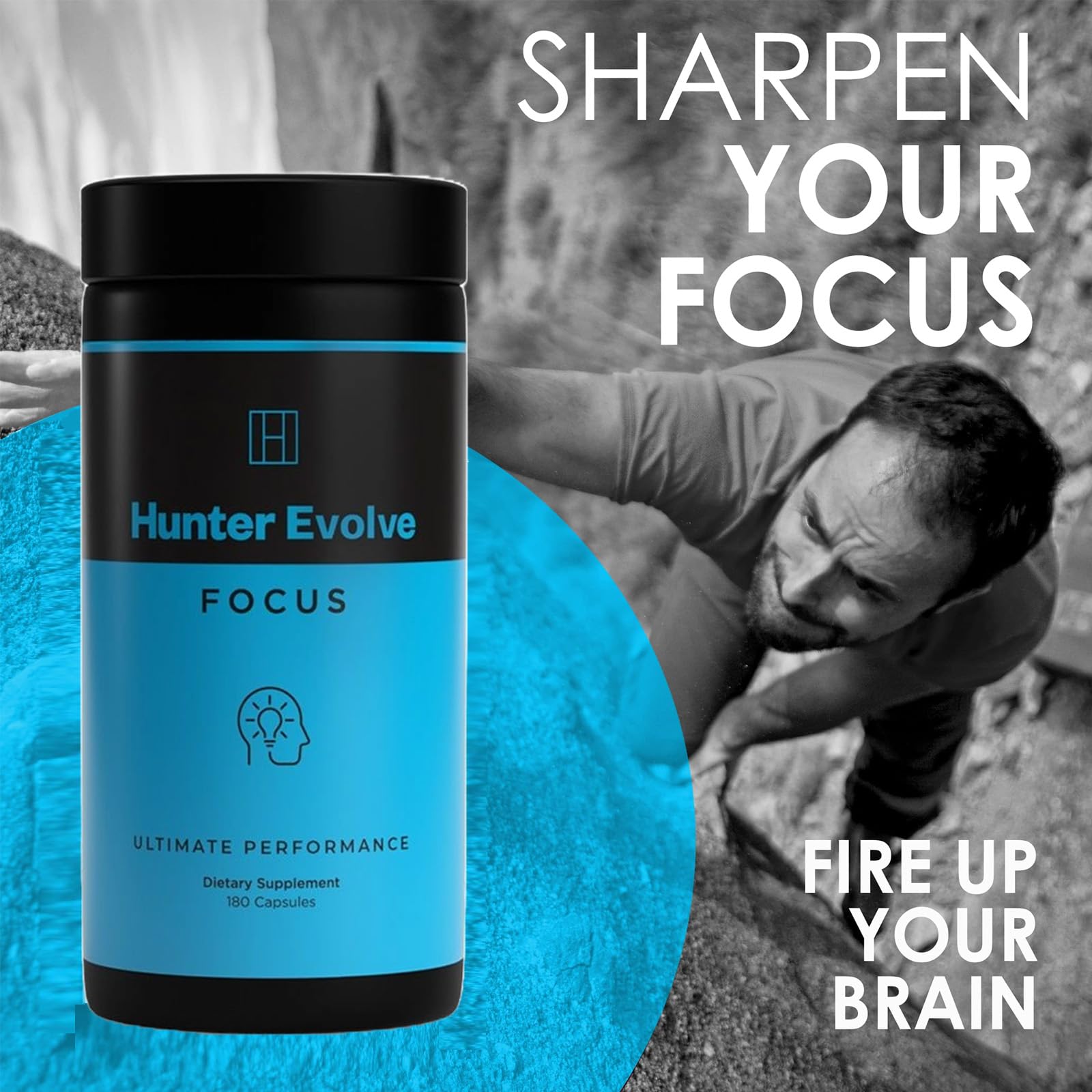 ROAR AMBITION Genuine Hunter Focus Premium Nootropic Brain Supplement for Memory and Focus - US Made with All Natural Ingredients Incl L-Theanine, Bacopa Monnieri & Lion's Mane ROAR AMBITIONAu supplements