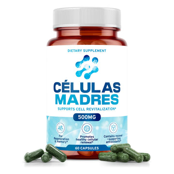 Stem Cell Supplements 500mg (60 Cap) Natural Anti-Aging & Longevity Support with Spirulina & Chlorella, Boost Cellular Renewal, Restore Youthful Energy, Reduce Joint Soreness – Celulas Madre AURA VITAMINSAu supplements