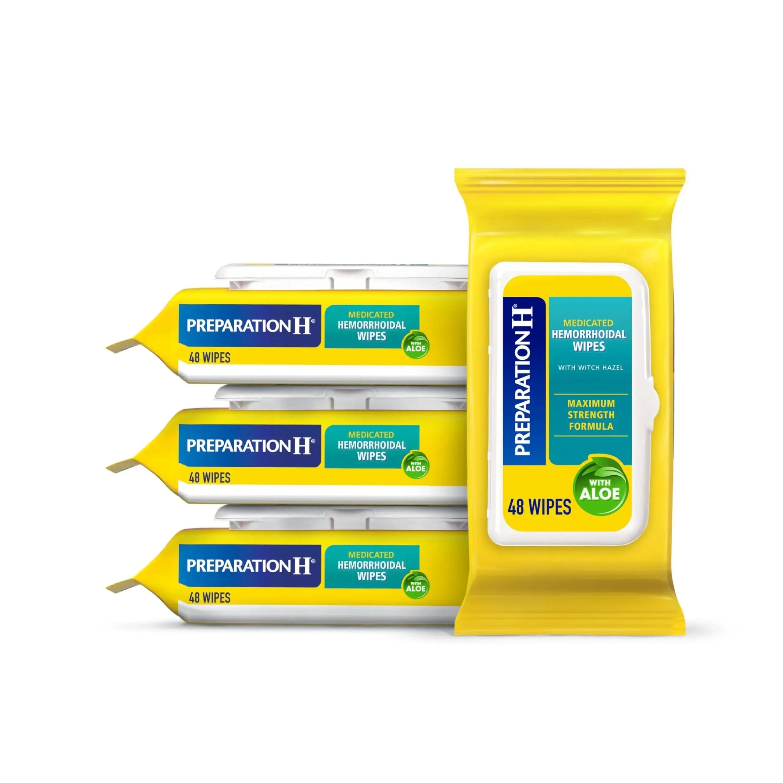 Preparation H Hemorrhoid Flushable Wipes with Witch Hazel for Skin Irritation Relief - 48 Count (Pack of 4) Preparation HAu supplements