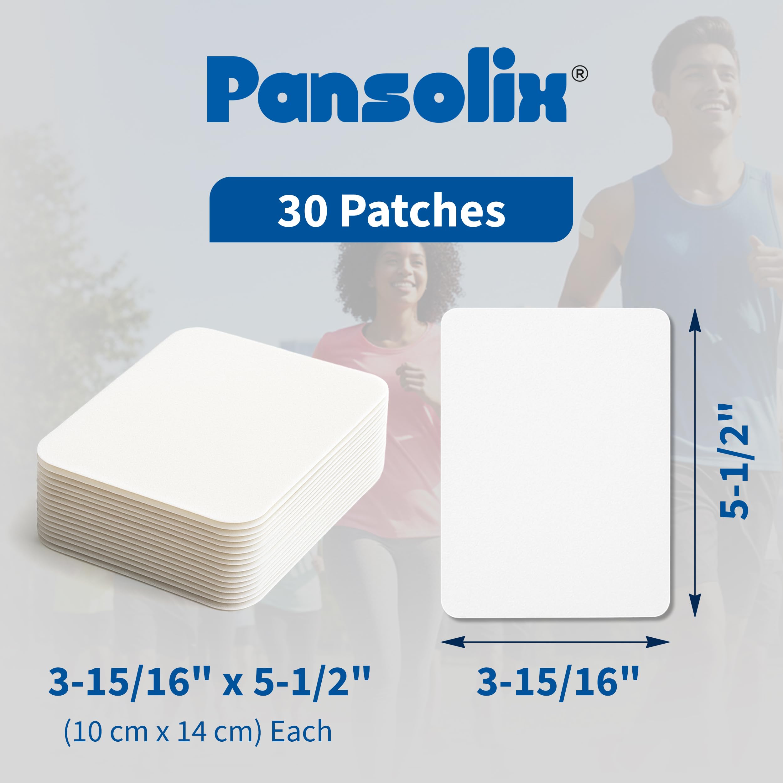 Pansolix Lidocaine Pain Relief Patches 4% | Topical Analgesic Patch | 10 x 14 cm | Skin Tone | Pack of 30 PansolixAu supplements