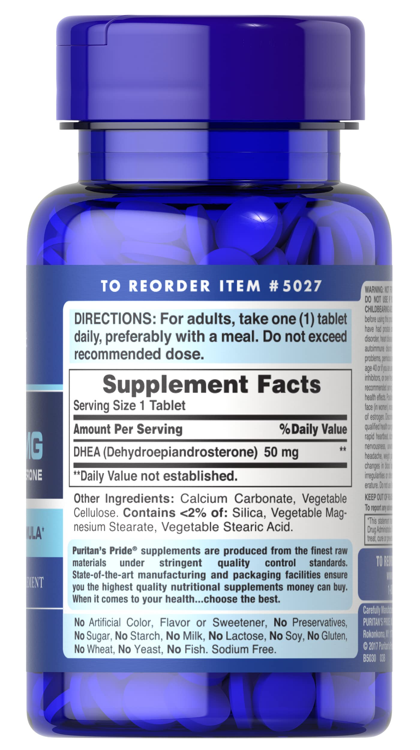 Puritan's Pride DHEA 50Mg, May Promote Sugar Metabolism, 100 Count Puritan's PrideAu supplements