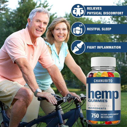 Hemp Gummies Organic High Potency Hemp Supplement - Pain, Sleep, Stress CHANUBITOUS supplements