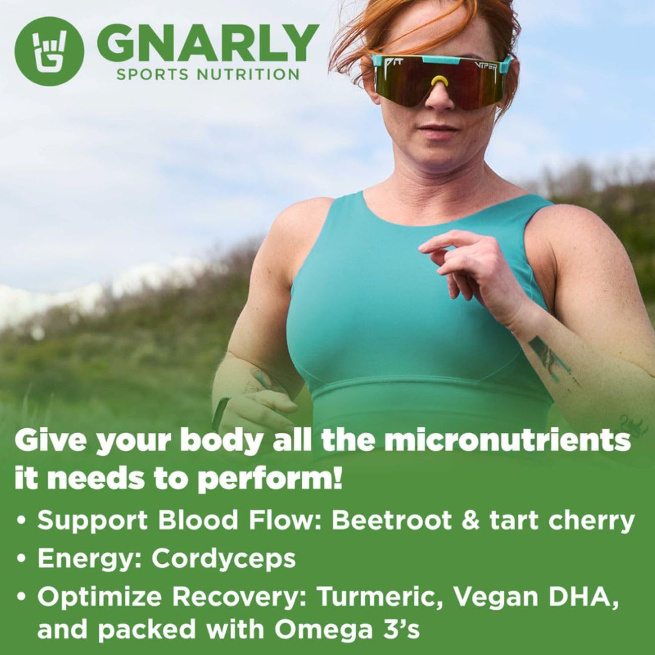 Gnarly Nutrition Greens Superfood Powder – Lemon Mint Performance Super Greens Powder – NSF Contents Certified – Organic, Probiotics & Essential Micronutrients - Lemon Mint, 11.64 oz Gnarly NutritionAu supplements