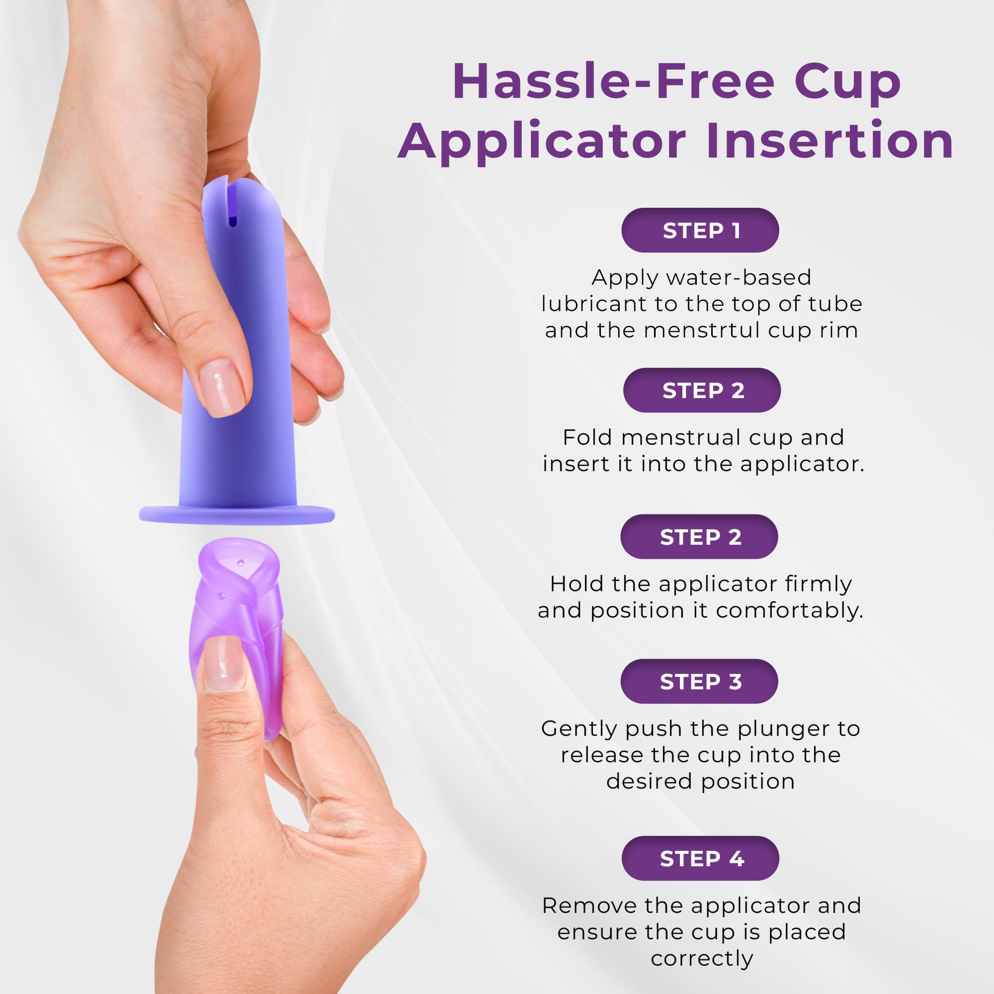 Ecoblossom Menstrual Cup Applicator Tool - Comfortable & Easy Insertion - Compatible EcoBlossomAu supplements