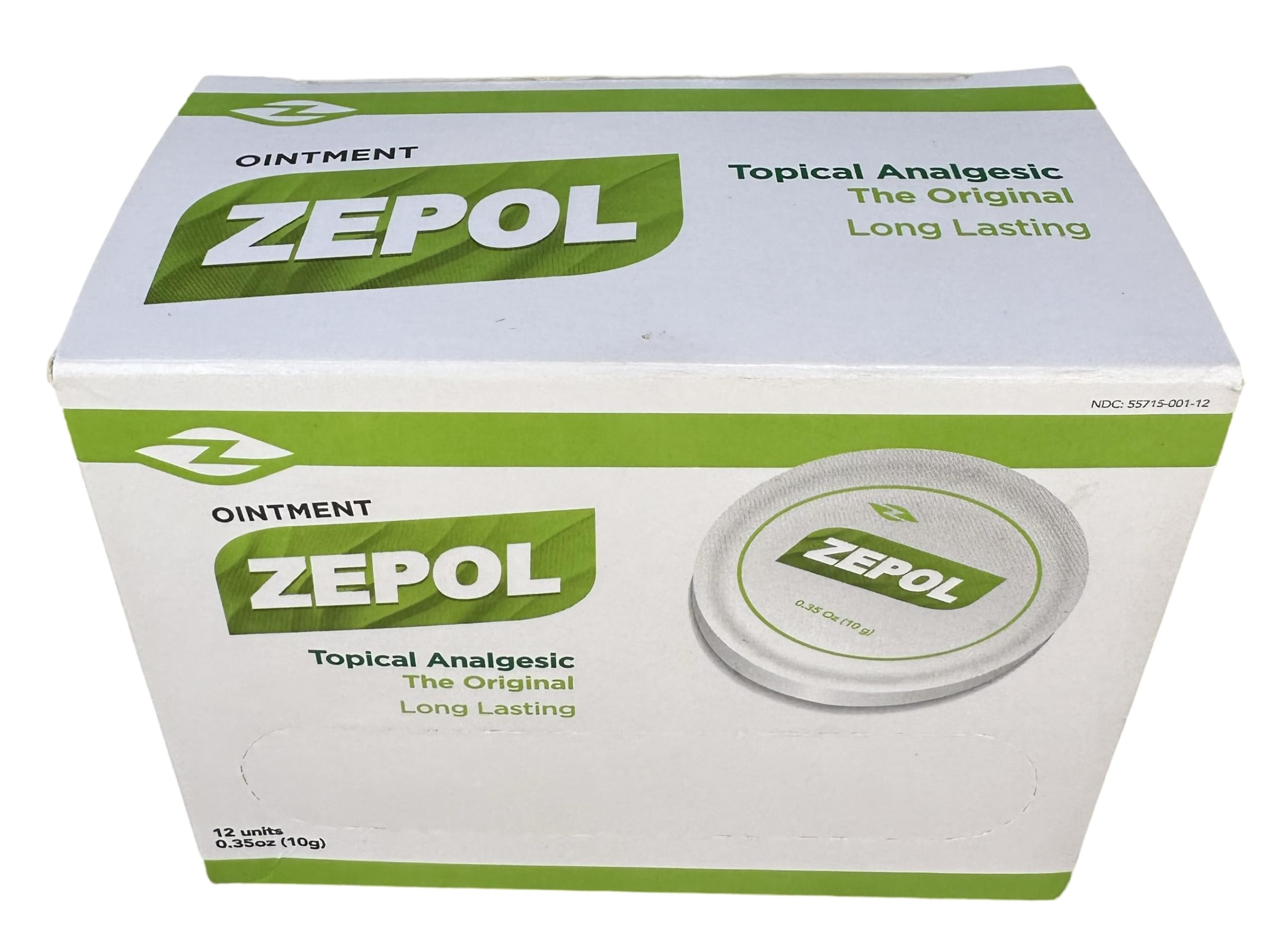 Zepol Original - Long-Lasting Topical Analgesic Ointment for Muscles, Joints, Backache, Sprains, and Strains - Pack of 12 Cans, 0.35 oz Each ZepolAu supplements