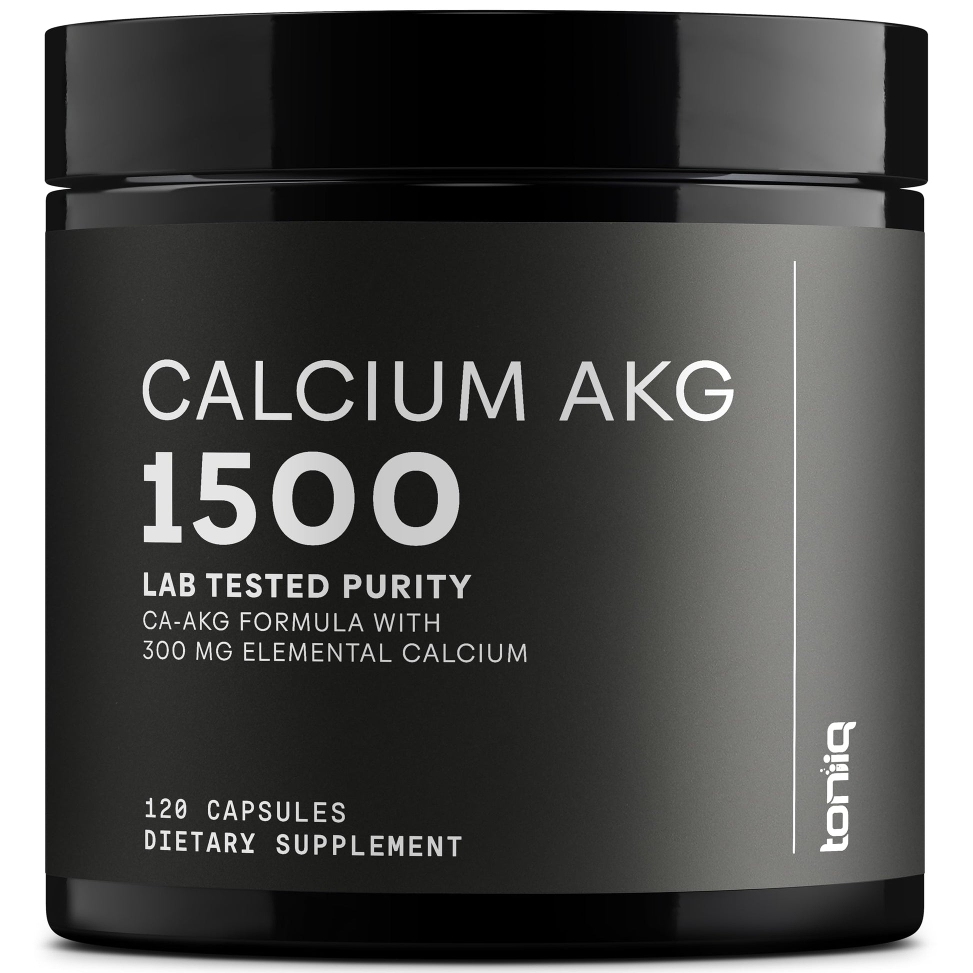 Toniiq 1500mg Ultra High Purity Ca AKG Supplement - 99%+ Highly Purified and Bioavailable Calcium Alpha-Ketoglutarate - Calcium AKG Longevity Supplement - 120 Ca-AKG Vegetarian Capsules ToniiqAu supplements