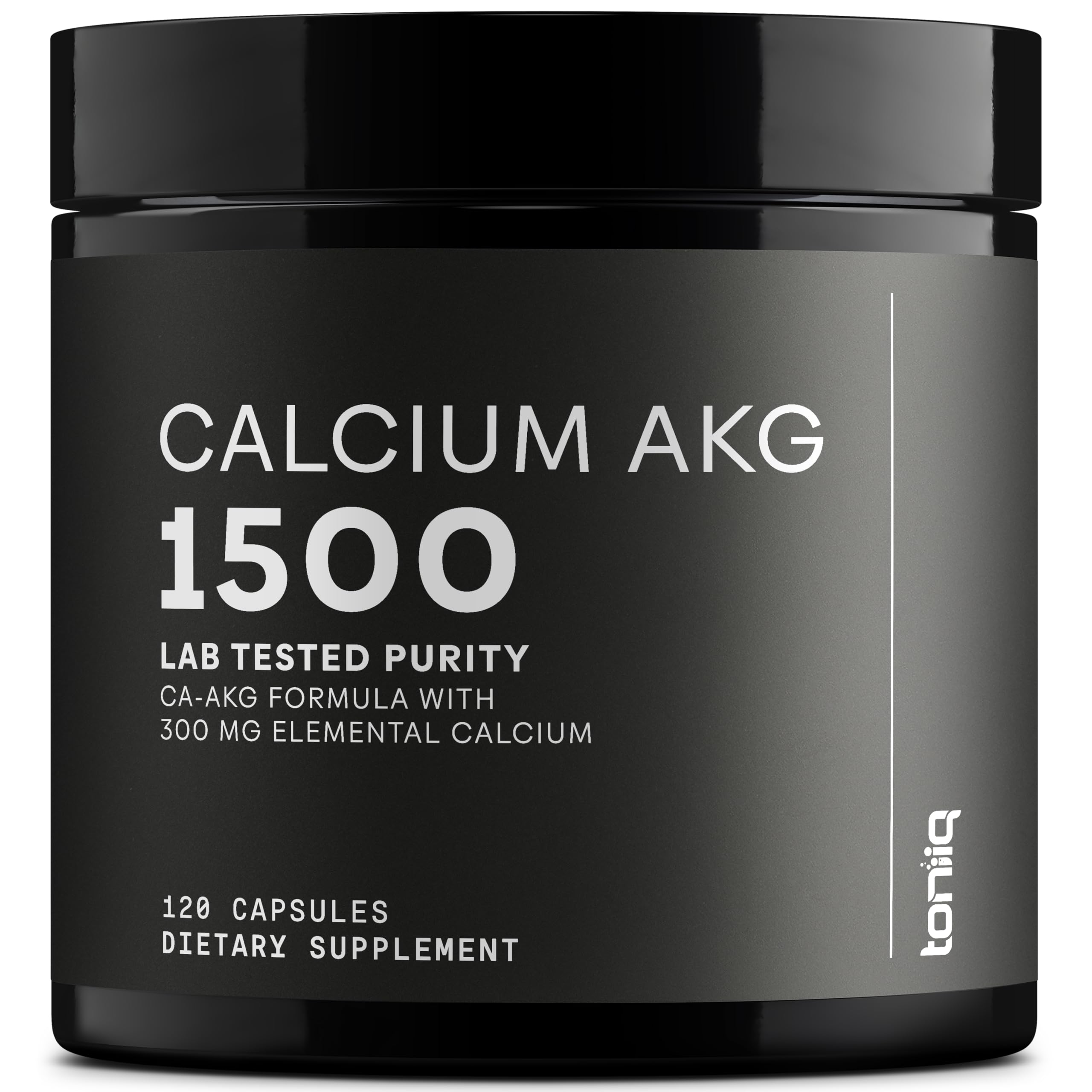 Toniiq 1500mg Ultra High Purity Ca AKG Supplement - 99%+ Highly Purified and Bioavailable Calcium Alpha-Ketoglutarate - Calcium AKG Longevity Supplement - 120 Ca-AKG Vegetarian Capsules ToniiqAu supplements