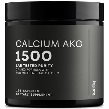 Toniiq 1500mg Ultra High Purity Ca AKG Supplement - 99%+ Highly Purified and Bioavailable Calcium Alpha-Ketoglutarate - Calcium AKG Longevity Supplement - 120 Ca-AKG Vegetarian Capsules ToniiqAu supplements