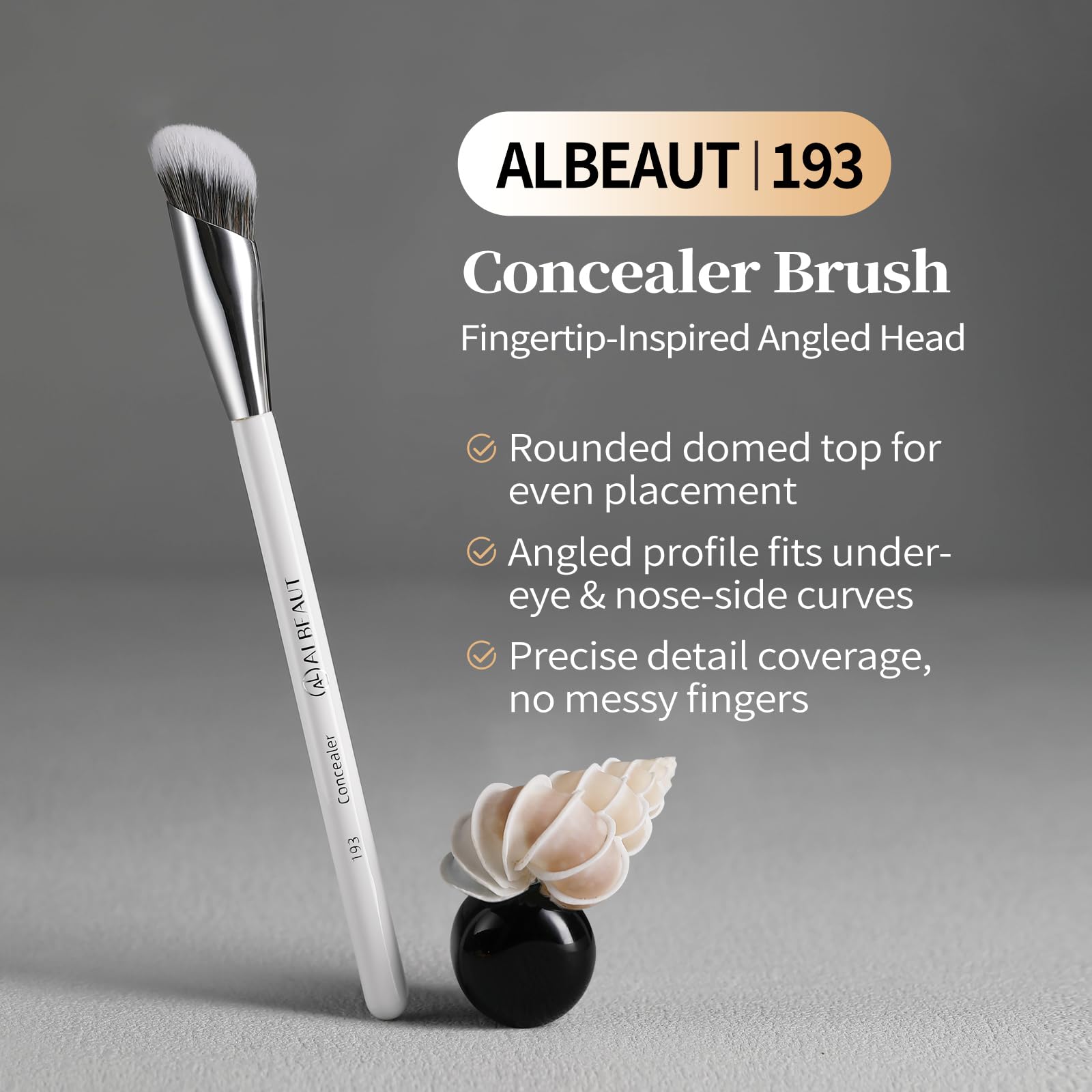 Albeaut Concealer Brush, Angled Under Eye Makeup Small Foundation Precision Face Blending Brush (193 concealer brush) ALBEAUTAu supplements