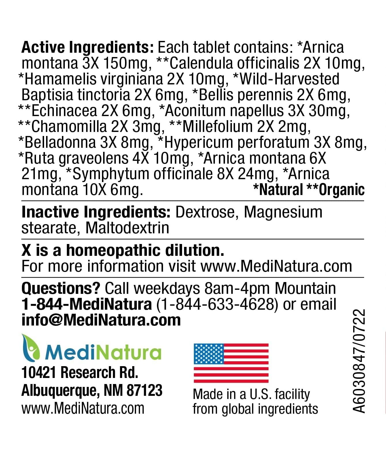 MediNatura Whole Body + Joints Bundle T-Relief Arnica +12 Natural Arthritis Pain Tablets 100ct + T-Relief Arnica +12 Natural Pain Relieving Tablets 100ct MediNaturaAu supplements