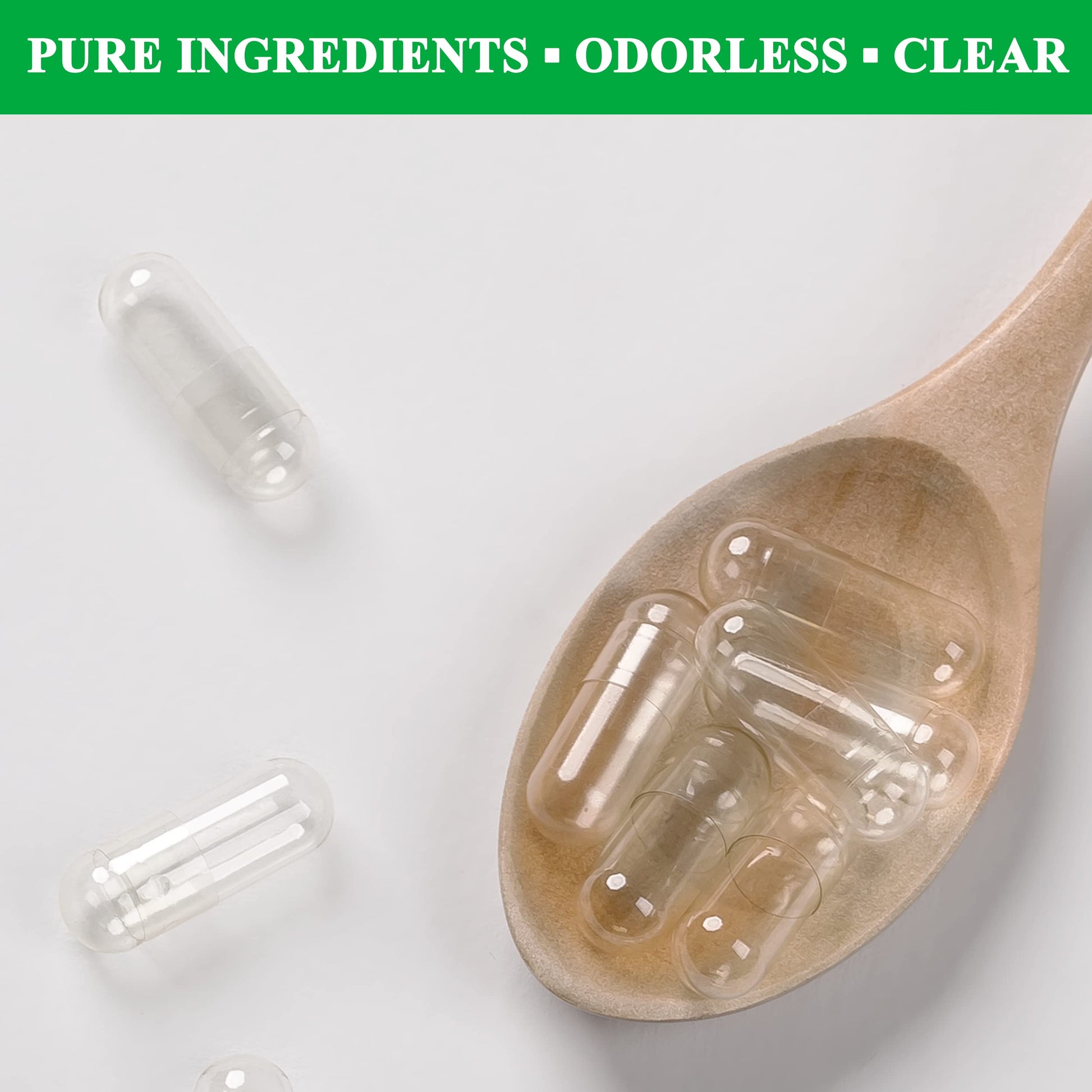 wananfu Size 0 Empty Capsules Vegetarian (100 Count) Bundle with Micro Lab Spoon, Clear Fillable Veggie Pill Capsules Size 0 for Making Your Own Supplements wananfuAu supplements