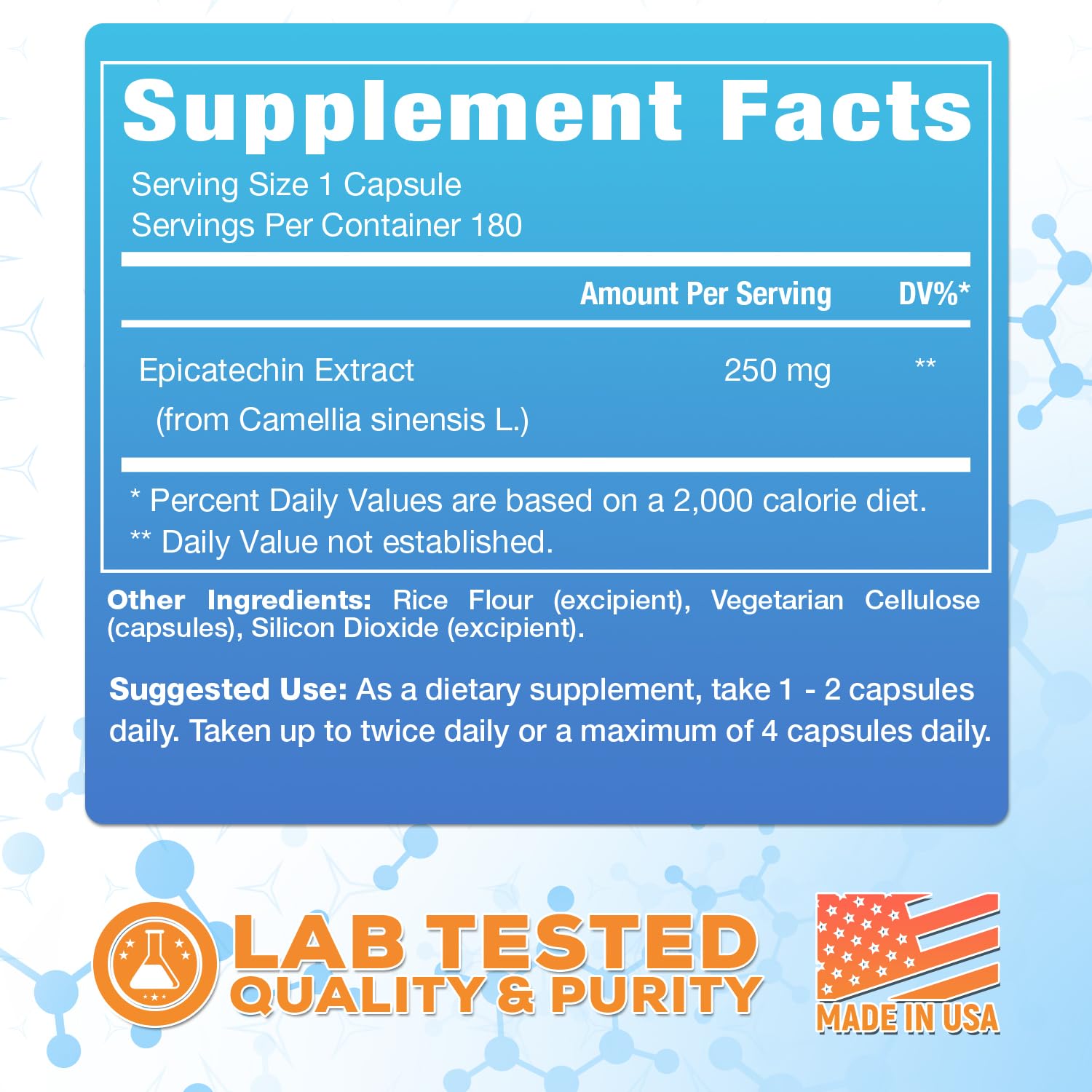 Muscle Empire Epicatechin Extract Capsules | EPI 250mg | 180 Pill Count | Supports Lean Muscle EmpireAu supplements