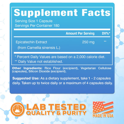 Muscle Empire Epicatechin Extract Capsules | EPI 250mg | 180 Pill Count | Supports Lean Muscle EmpireUS supplements