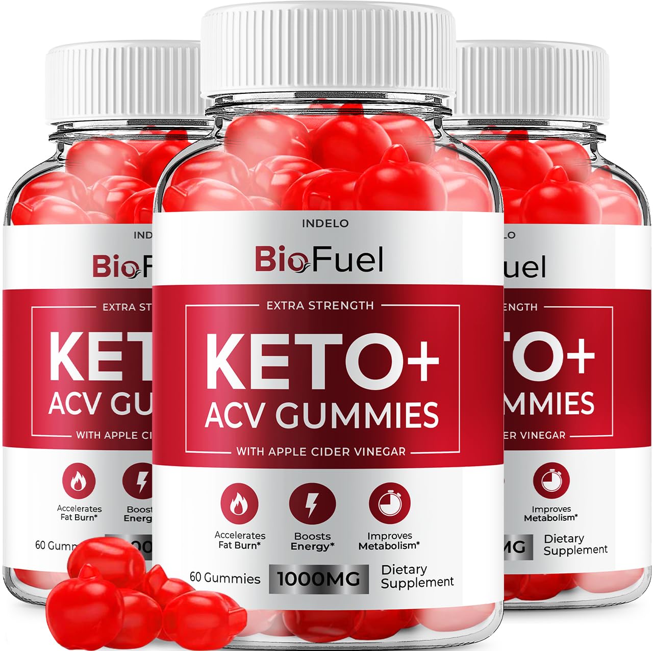 (3 Pack) Bio Fuel Keto ACV Gummies - Advanced Formula BioFuel Keto Plus ACV Gummies Apple Cider Vinegar Bio Fuel ACV, Weight Management Gummies Dietary Supplement Reviews Men Women (180 Gummies) IndeloAu supplements