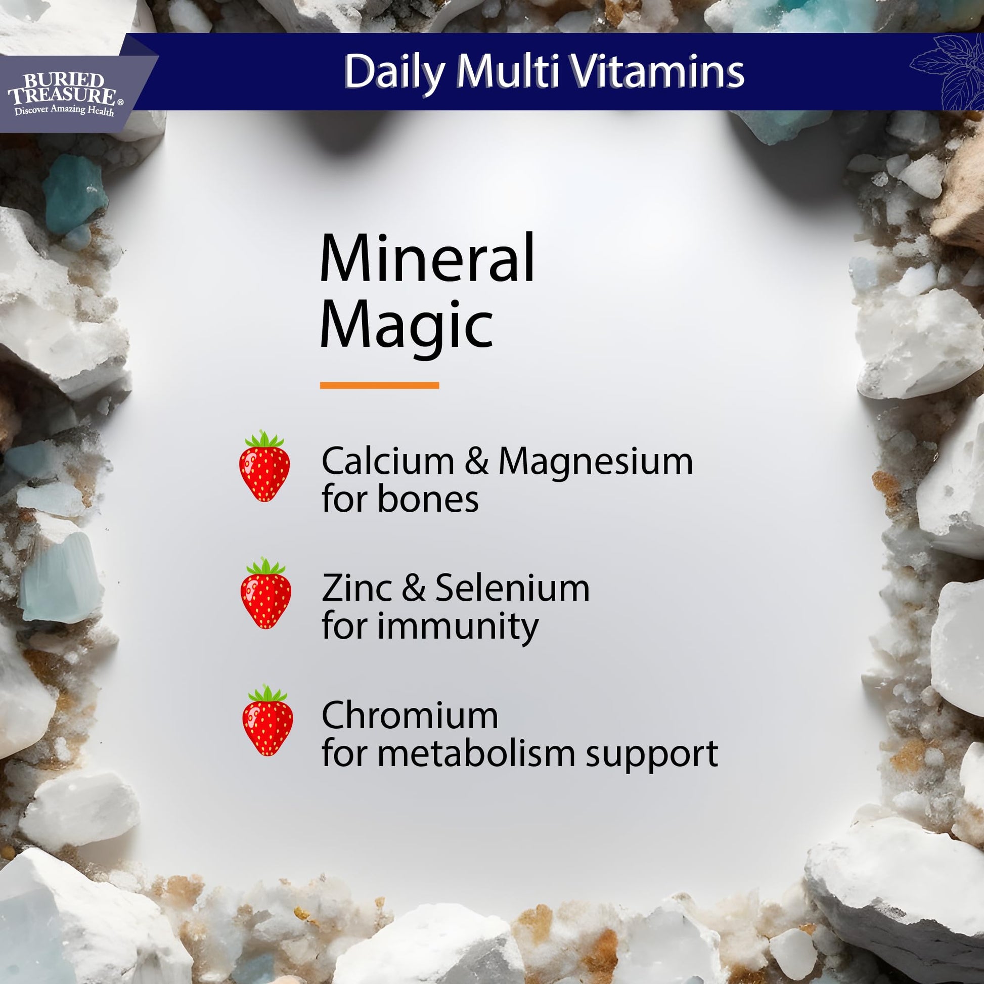 Buried Treasure Daily Nutrition Liquid Multivitamin and Mineral Supplement with Trace Minerals, Superfoods, Vitamin A, B-Complex, C, D, E, Methylfolate, Biotin, Magnesium, Zinc, Resveratrol, 32 serv Buried TreasureAu supplements