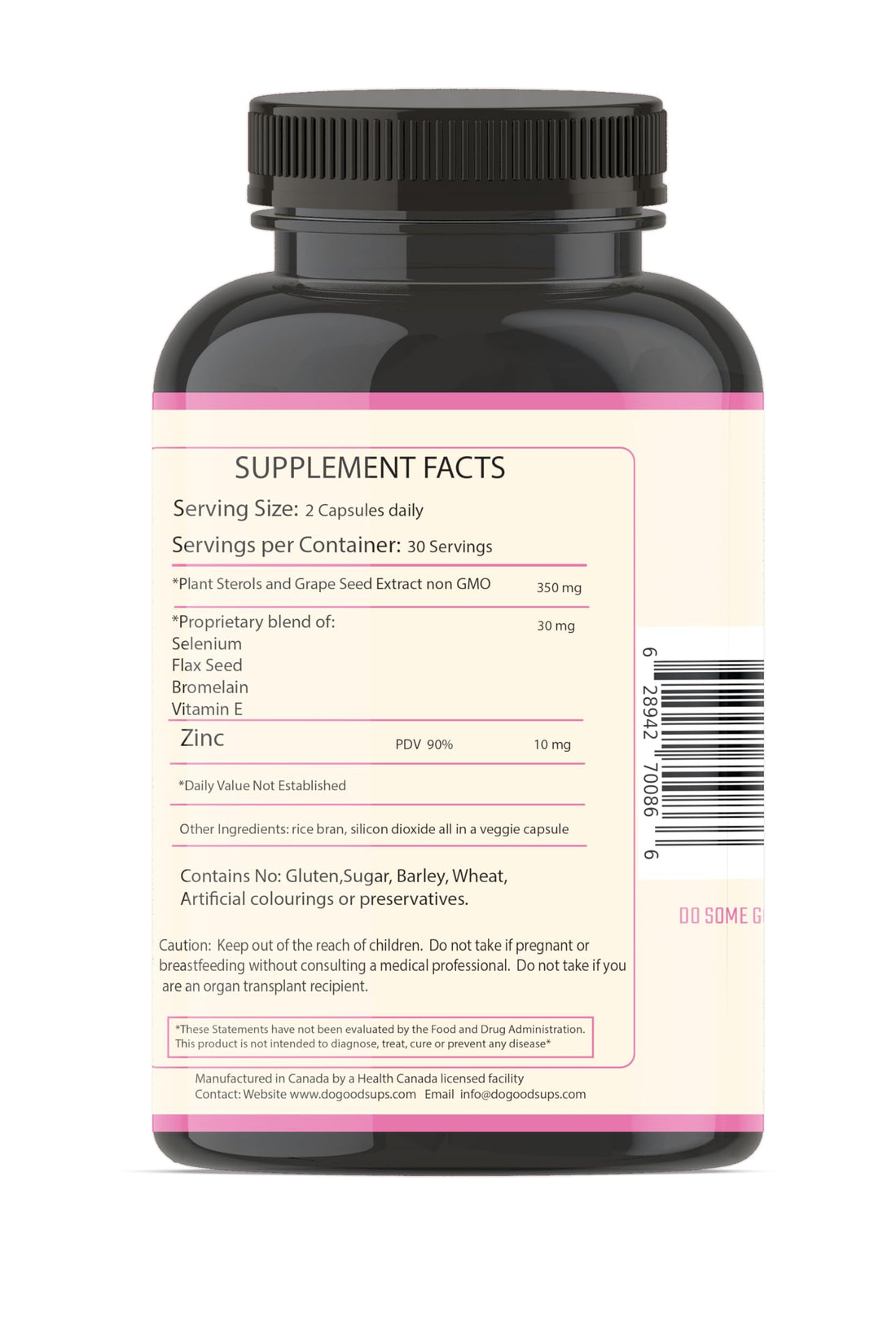 Do Good Sups The Looker 60 Caps- Skin Hair and Nails Vitamins - Natural Collagen Production - Reduces Hair Thinning - Skin Elasticity - Skin Moisture - Plant Sterols Bromelain Zinc Vitamin E Selenium Do Good SupsAu supplements