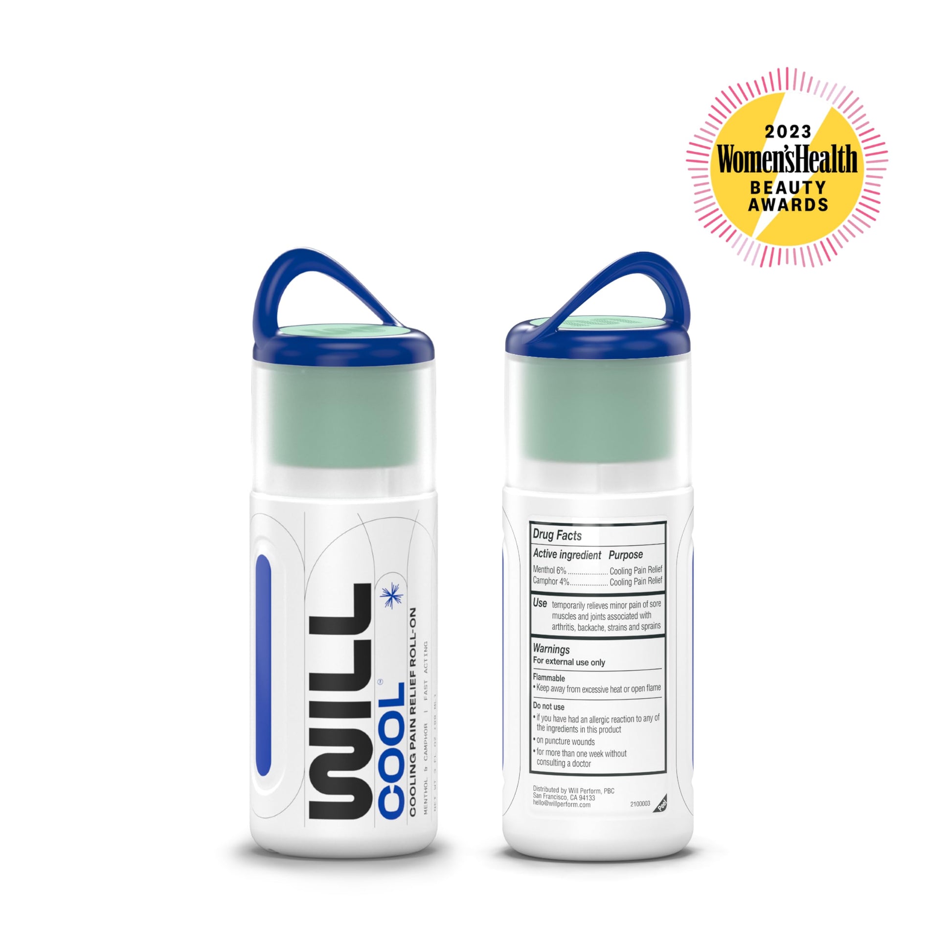 WILL PERFORM Menthol & Camphor Cooling Pain Relief for Muscle Recovery I Stop Pain Fast with ICY Relief for Joint & Muscle Therapy I Ice Bath On-The-Go, 3oz| HSA FSA Eligible WILL PERFORMAu supplements