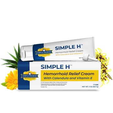 Simple Promise – Simple H Hemorrhoid Cream – Gentle Fast-Absorbing Formula with 28 Potent Ingredients & Enhanced Delivery System – Paraben-Free, Promotes Comfort & Relief, 2 oz Simple PromiseAu supplements