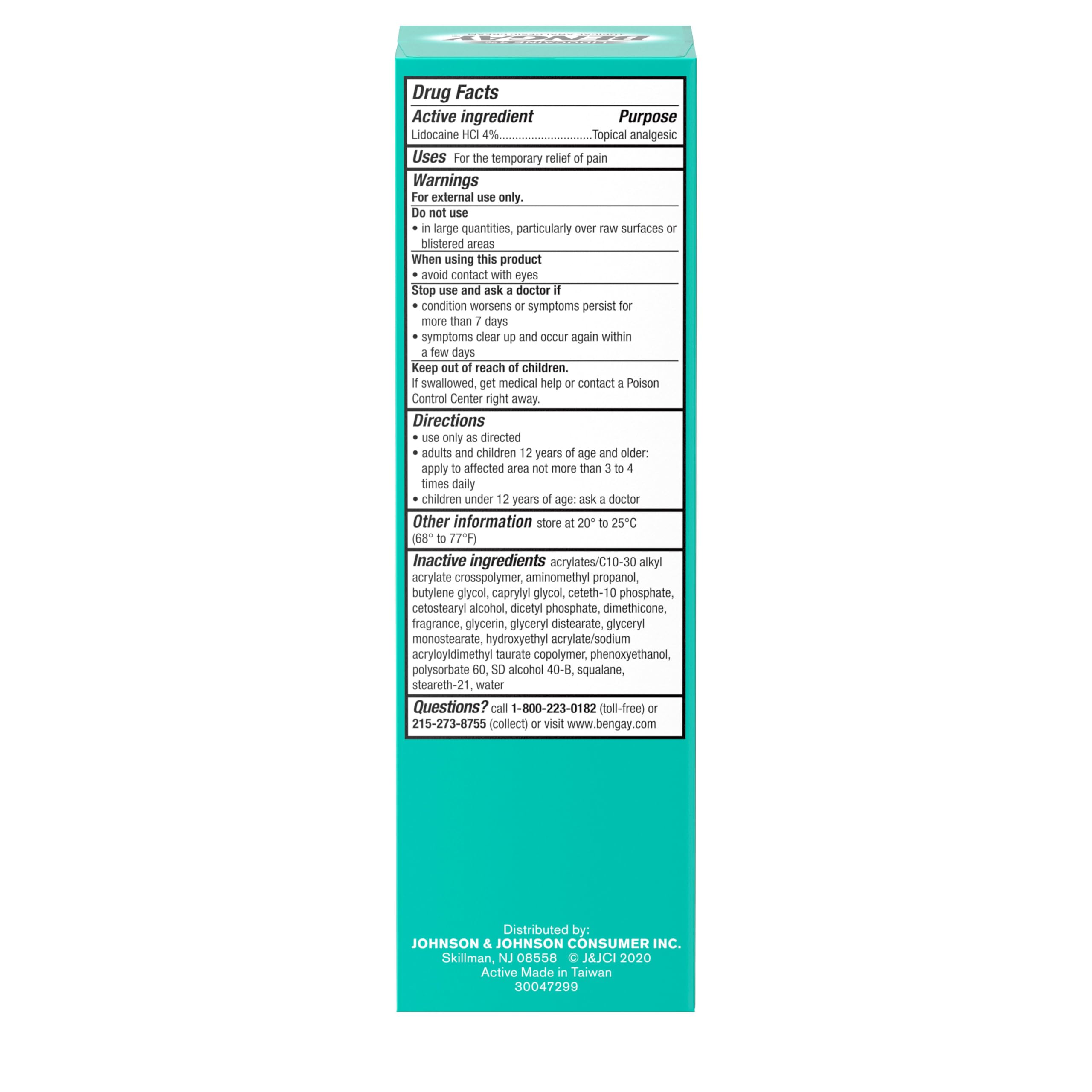 Bengay Lidocaine Pain Relief Cream, Maximum Strength OTC, Non-Greasy Topical Analgesic with 4% Lidocaine to Desensitize Nerves, Numbing Cream with a Soothing Jasmine Scent, 3 oz BengayAu supplements
