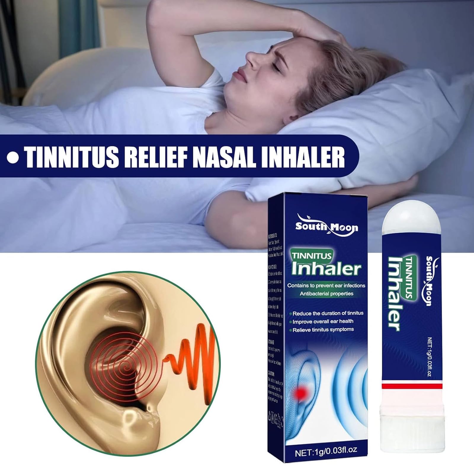 3/5/8PCS Echo Ease Tinnitus Inhaler, Tinnitus Relief for Ringing Ears Device, Auricalm Tinnitus DailebaoAu supplements