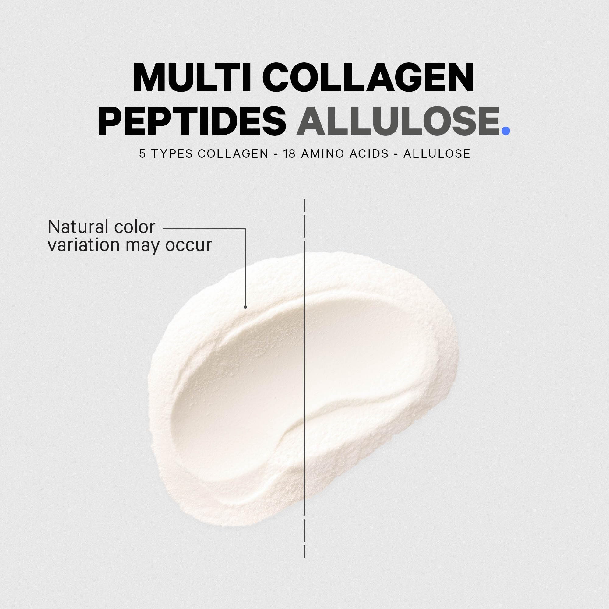Codeage Multi Collagen Peptides Powder + Allulose - 5 Types - Grass-Fed Collagen - Rare Sugar Allulose Supplement - 0 Calorie Sweetener & 0 Carbs - 18 Amino Acids - Unflavored - Non-GMO - 30 Servings CodeageAu supplements
