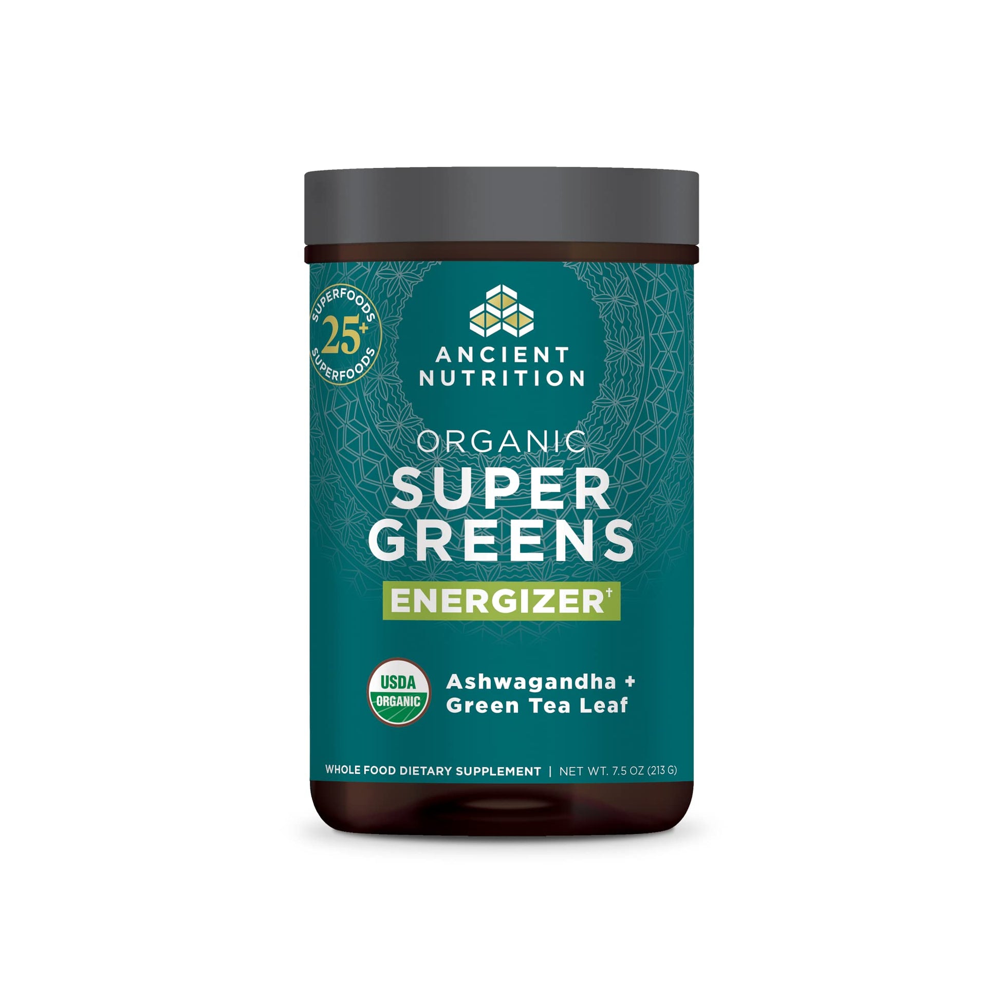 Ancient Nutrition Supergreens Energizer Powder, Organic Superfood Powder with Caffeine Ancient NutritionUS supplements
