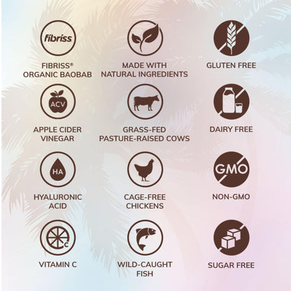 SkinnyFit Super Youth Chocolate Multi-Collagen Peptides + Probiotics, Baobab Fiber SkinnyFitUS supplements