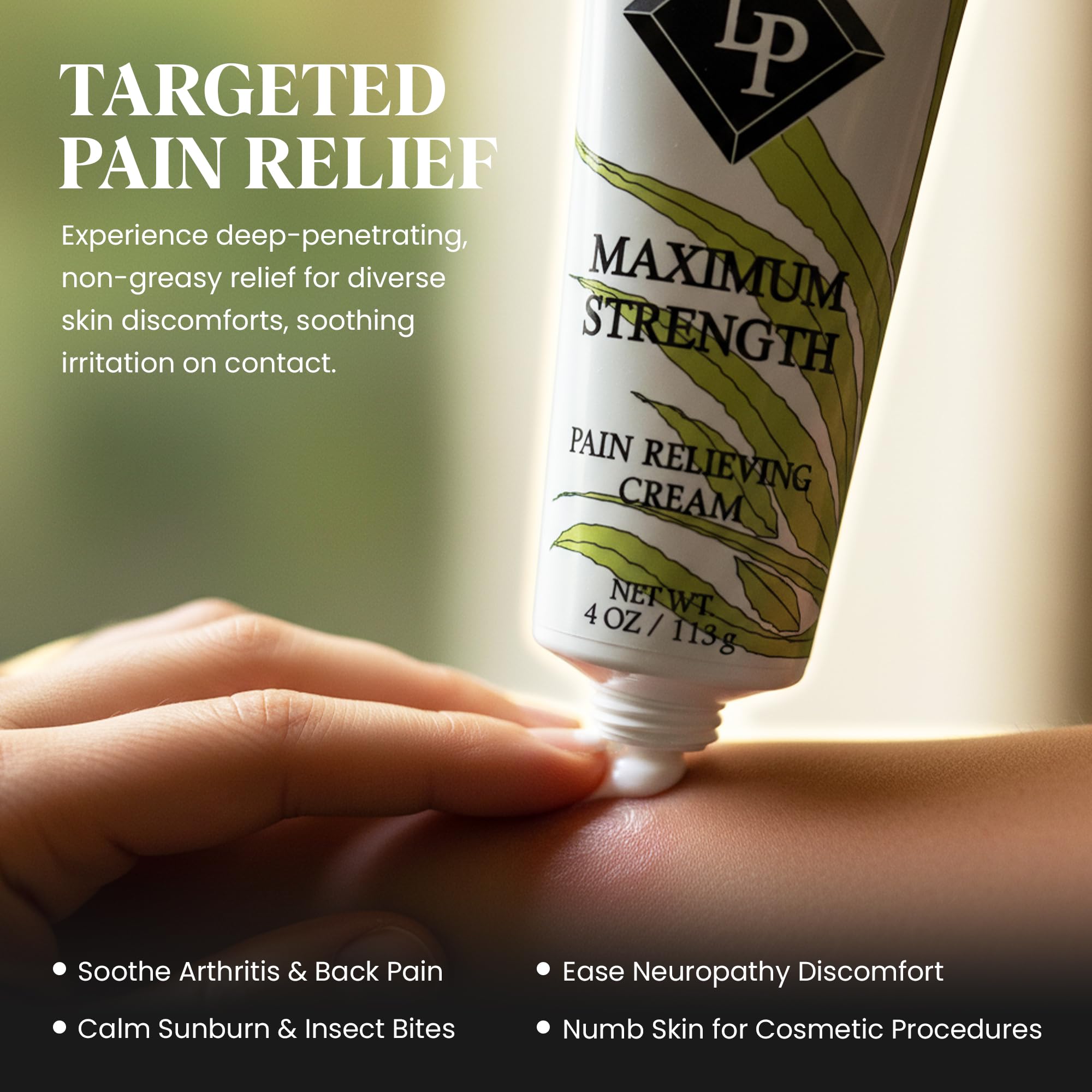 Lidocaine Plus 4% Lidocaine Cream Maximum Strength Pain & Itch Relief - Non-Greasy Formula Numbing Cream - Fast Acting Topical Pain Reliever, Soothing Topical Analgesic Aloe Vera Scent - 4 oz Lidocaine PlusAu supplements