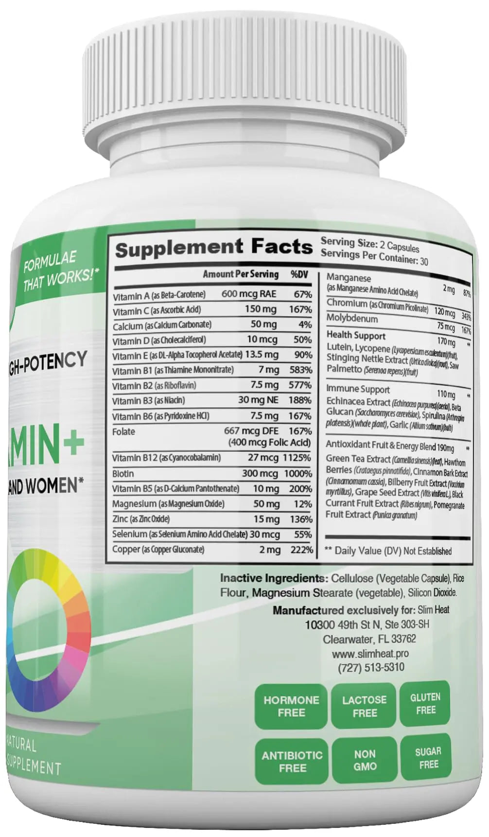 Keto Multivitamin for Women and Men - 35 Potent, Pure Ingredients - Vitamin C, Vitamin D, Vitamin A, Vitamin E and Zinc for Immune Support Slim HeatAu supplements