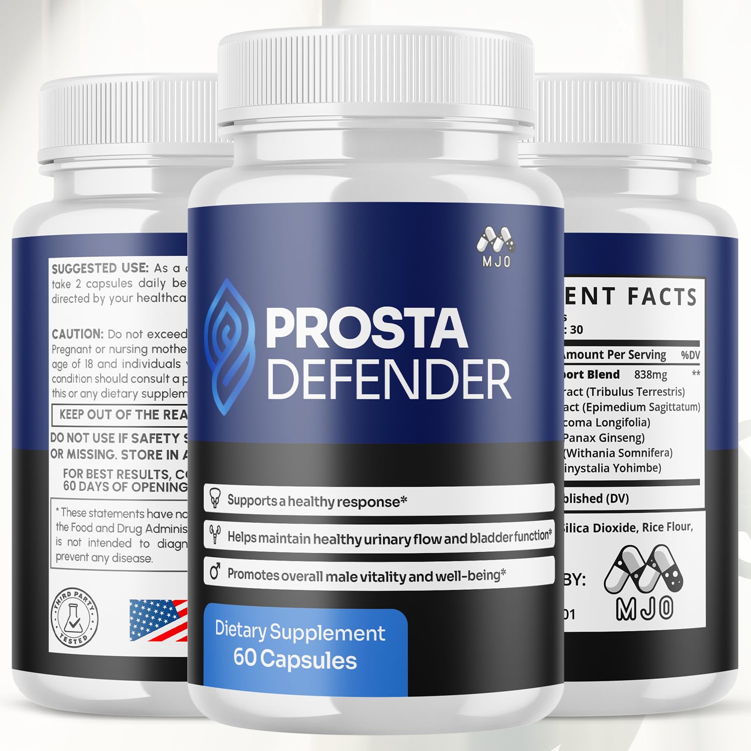 (3 Pack) Prosta Defender Capsules, Official Prostadefender Pills with All Natural Ingredients, Advanced Overall Health and Wellness Supplement, Natural Maximum Strength Vitamin Formula (180 Capsules) MJOAu supplements