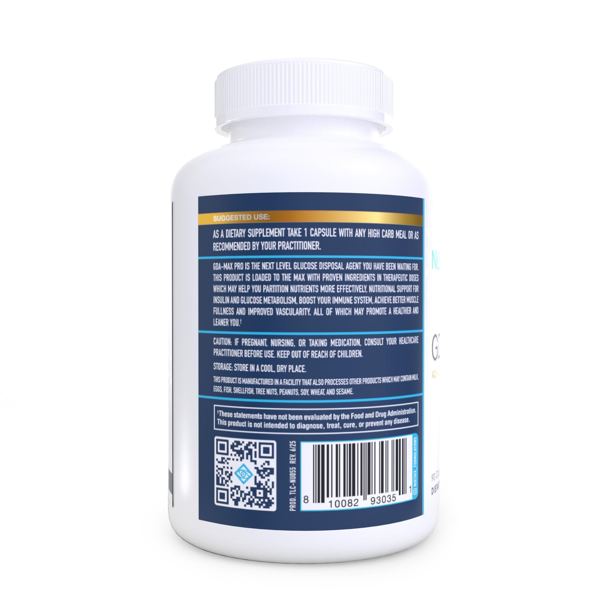 NuEthix Formulations GDA-MAX PRO, Double Berbine HCL Supplement, Supports Glucose Metabolism, Weight Management, Immune Support, Heart Health - Non GMO, Gluten Free, Dairy Free, 90 Count NuEthix FormulationsAu supplements