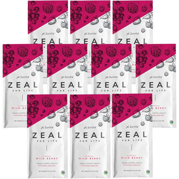 Zurvita - Zeal for Life Wellness Drink Mix - Wild Berry (Classic) Flavor - Gluten-Free, Vegan, with Vitamins and Minerals - 10 Single Packets ZurvitaAu supplements