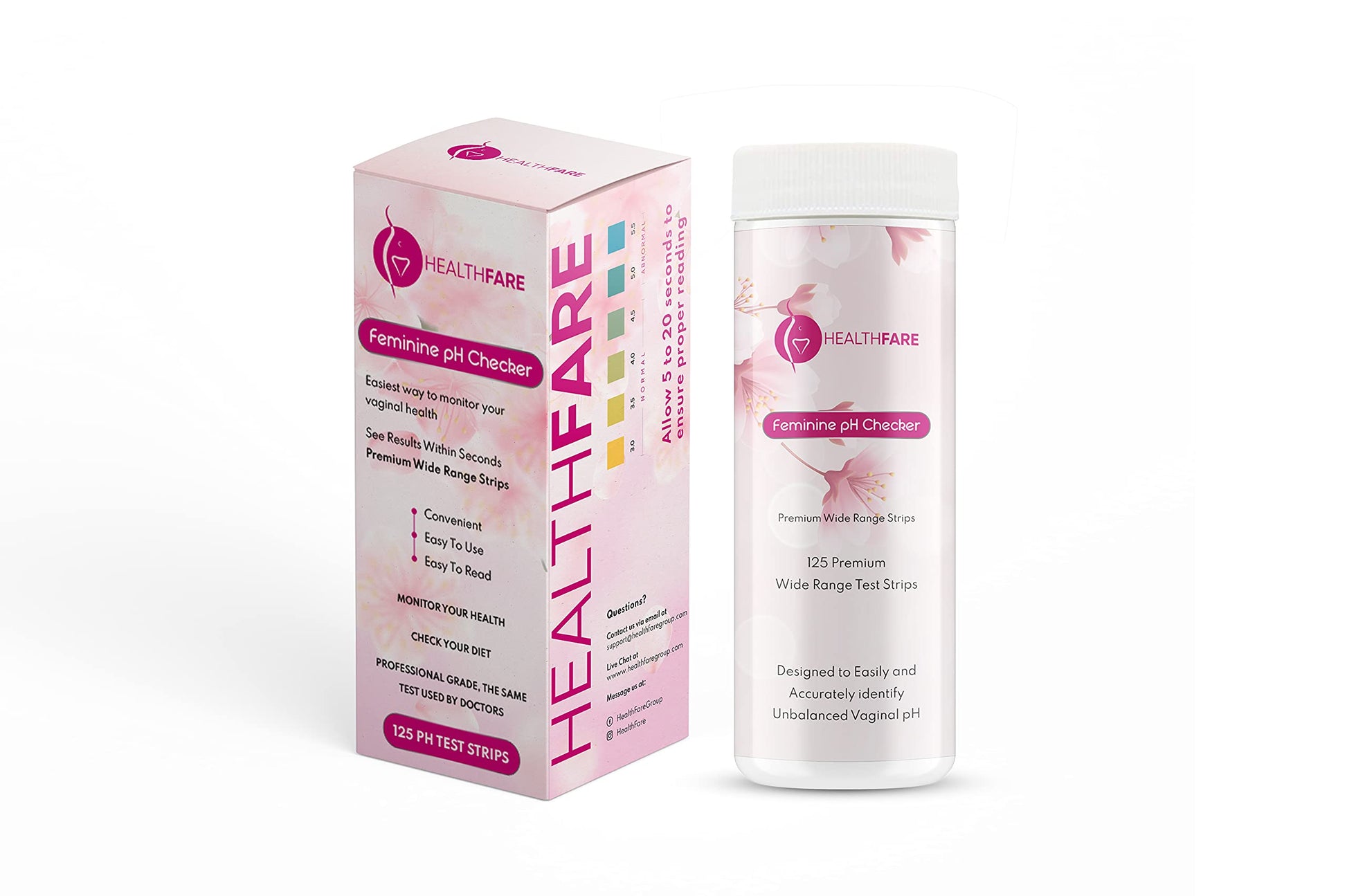 Healthfare Feminine pH Checker Test Strips to Monitor Intimate Health, Balance pH Level 3.0-5.5 HealthfareAu supplements