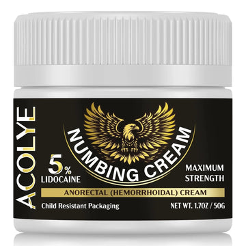 Acolye Numbing Cream Extra Strength: 5% Lidocaine Local Anesthetic- Long Lasting Extra Relief with Menthol Arnica and Emu Oil - Hemorrhoid Cream AcolyeAu supplements