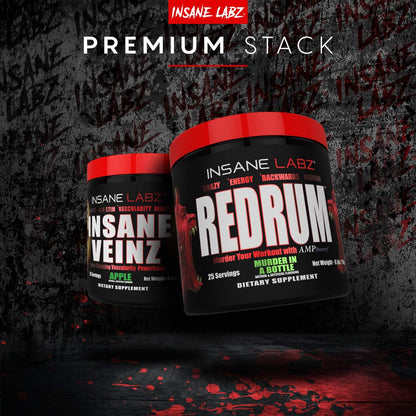 Insane Labz Redrum High Stim Pre Workout NO Booster Powder, Loaded with Beta Alanine Insane LabzUS supplements
