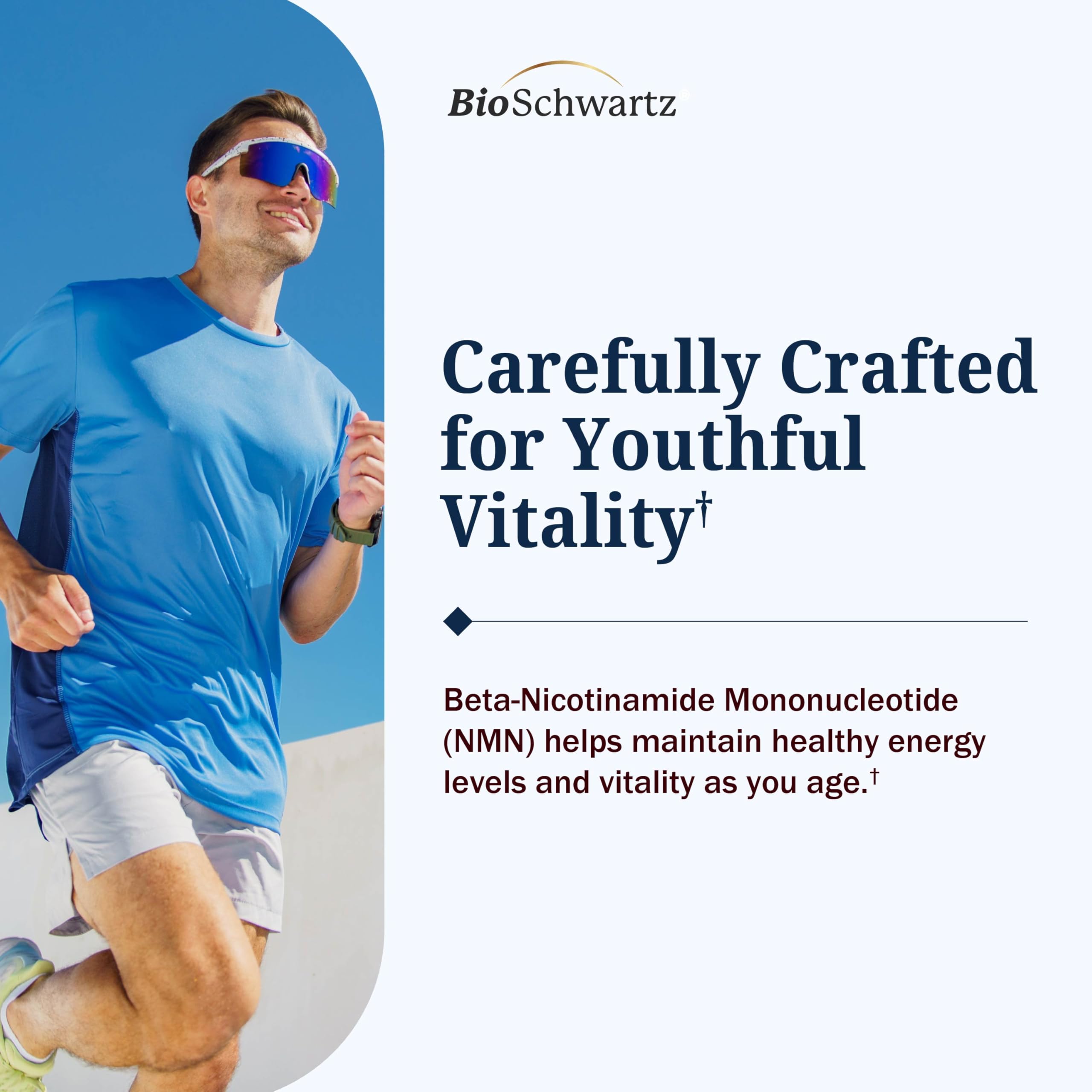 BioSchwartz NMN Supplement - 500mg Nicotinamide Mononucleotide - 30 Servings, 60 Capsules - Made in The USA with Premium Globally Sourced Ingredients, Third-Party Tested, Gluten-Free NMN Supplement BioSchwartzAu supplements