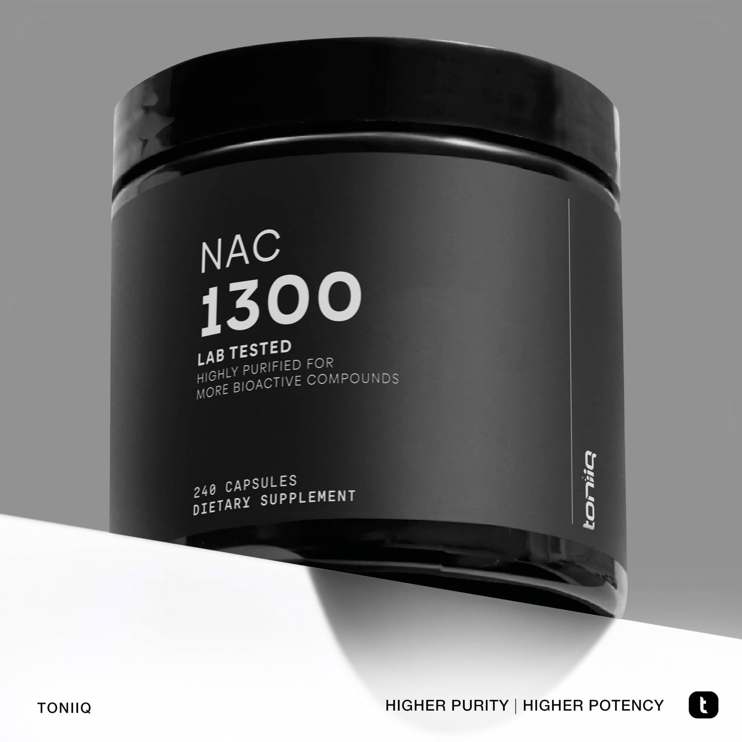Toniiq 1300mg NAC - 4 Month Supply - Min. 98%+ Tested Purity - Ultra High Strength Bioavailable NAC Cysteine Supplement - 240 Vegetarian N Acetyl Cysteine ToniiqUS supplements