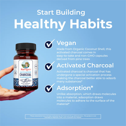 MaryRuth Organics Activated Charcoal Capsules | Substance Adsorption | Derived from Coconut Shells | Vegan Capsules from Pine Trees | Non-GMO | Gluten Free | 40 Count MARYRUTH'SUS supplements