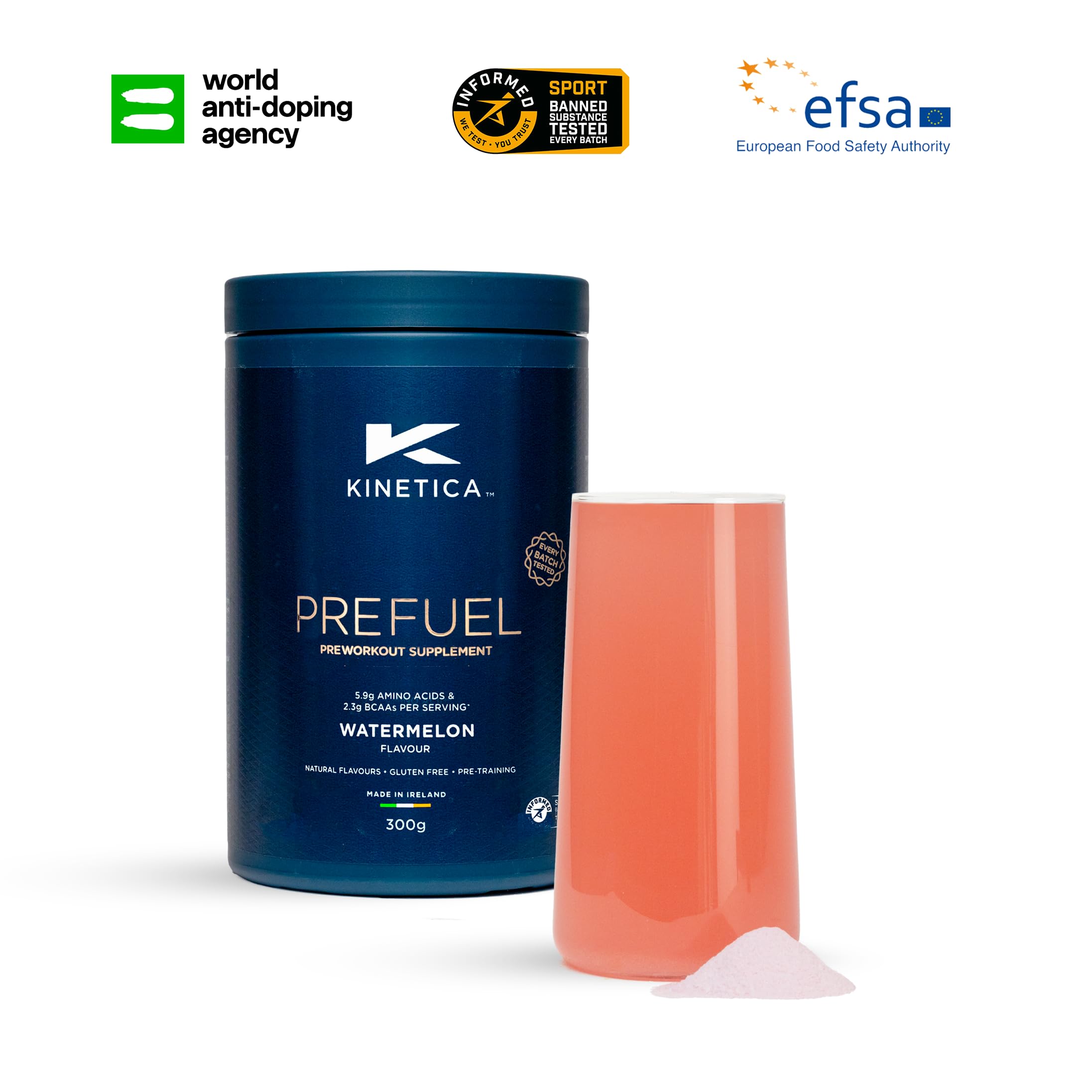 Kinetica PreFuel, Pre Workout, 5.9g Amino Acids & 2.3g BCAA's per Serving, 30 Servings KineticaAu supplements