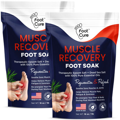 Muscle Relief Foot Soak with Epsom Salts - All Natural Salts for Post Workout Recovery FOOT CUREUS supplements