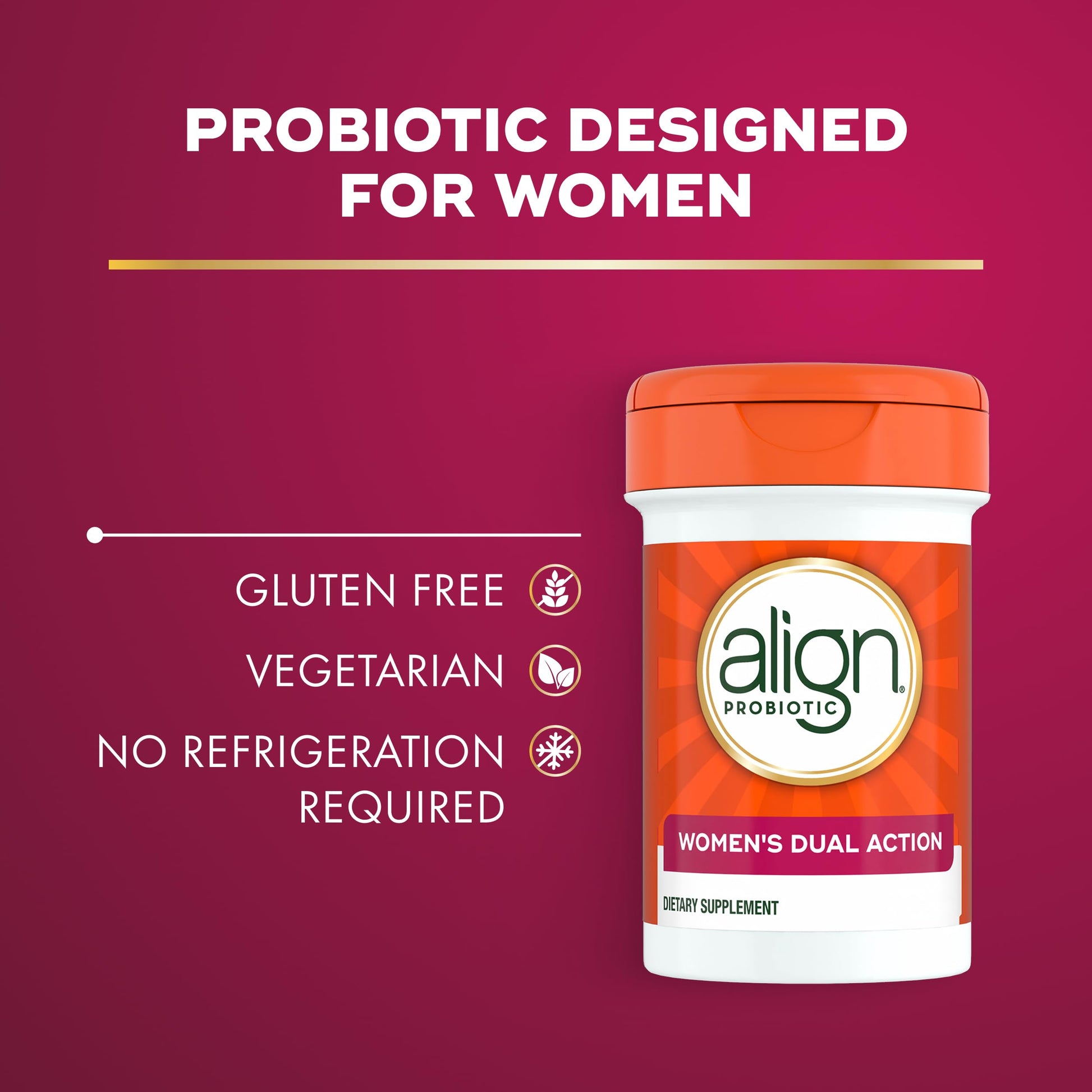 Align Probiotic, Womens Dual Action, Vaginal Probiotics for Women, Womens Probiotic for Vaginal Health Support, with Probiotics for Digestive Health, 28 Probiotic Capsules AlignAu supplements