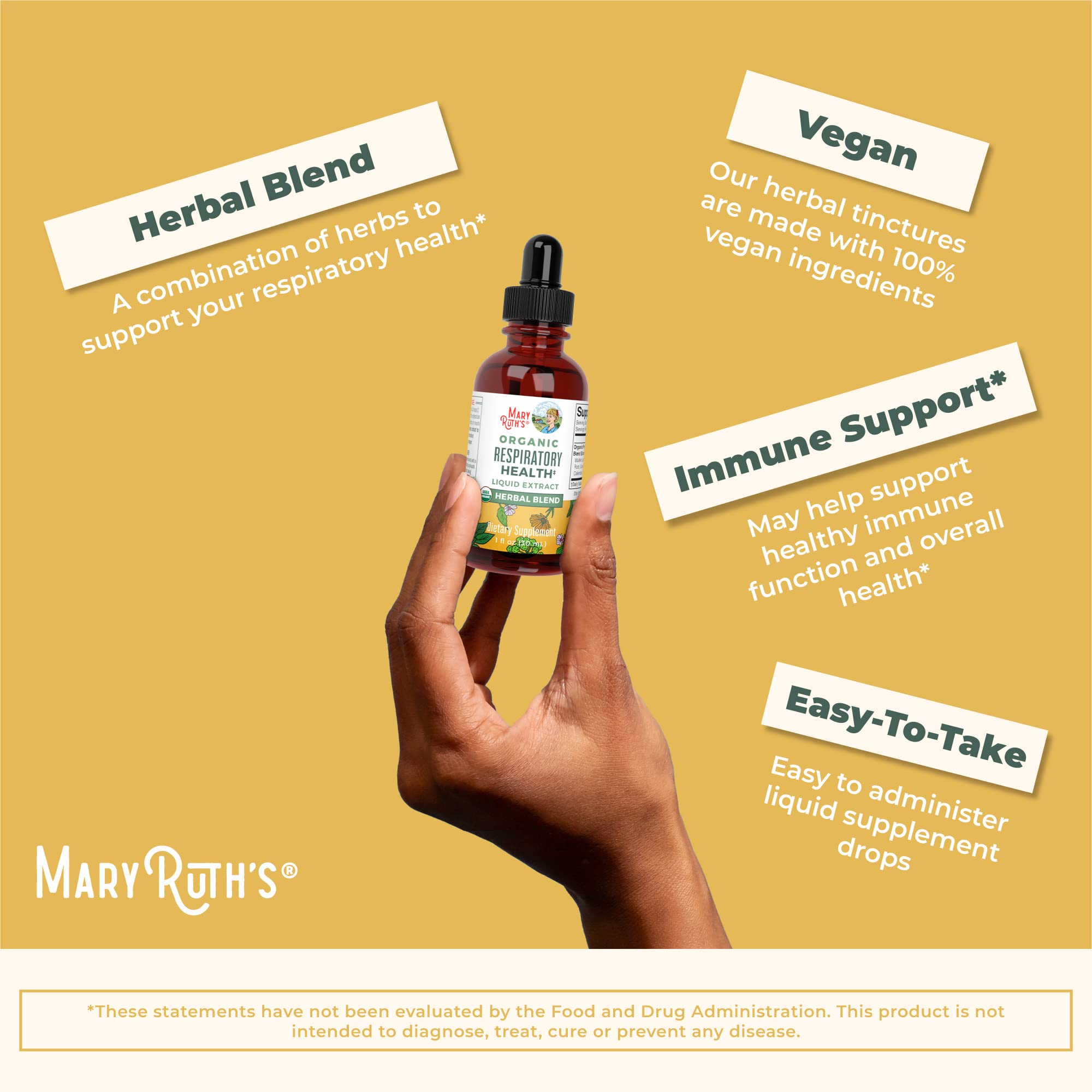 MaryRuth's | USDA Organic Respiratory Health Herbal Supplement Extract MaryRuth OrganicsAu supplements