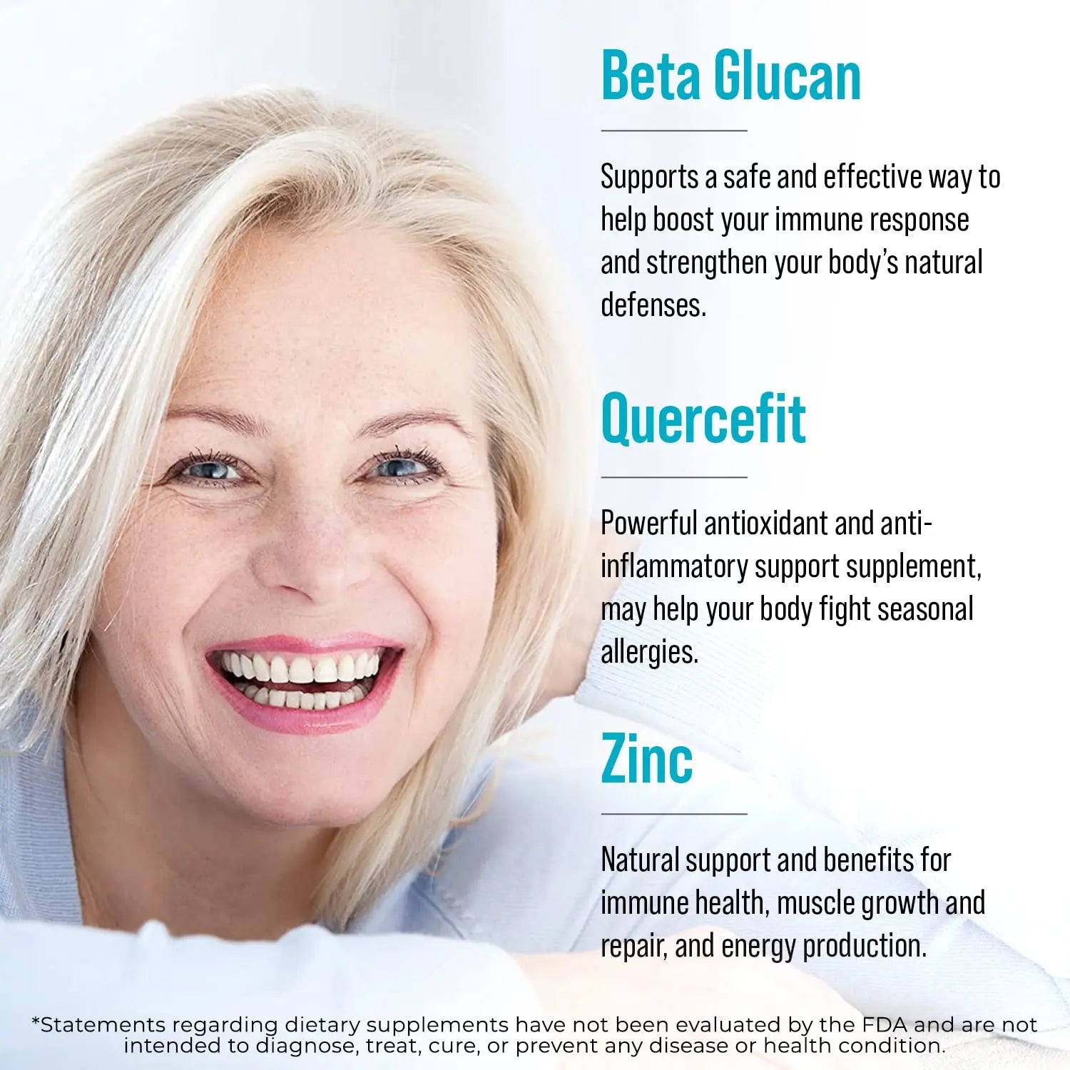 Juvenon AgeRenew Beta Glucan Anti Aging Immunity Support Supplement, Beta Glucan with Zinc Quercetin for Immune Defense Boost Juvenonnz supplements