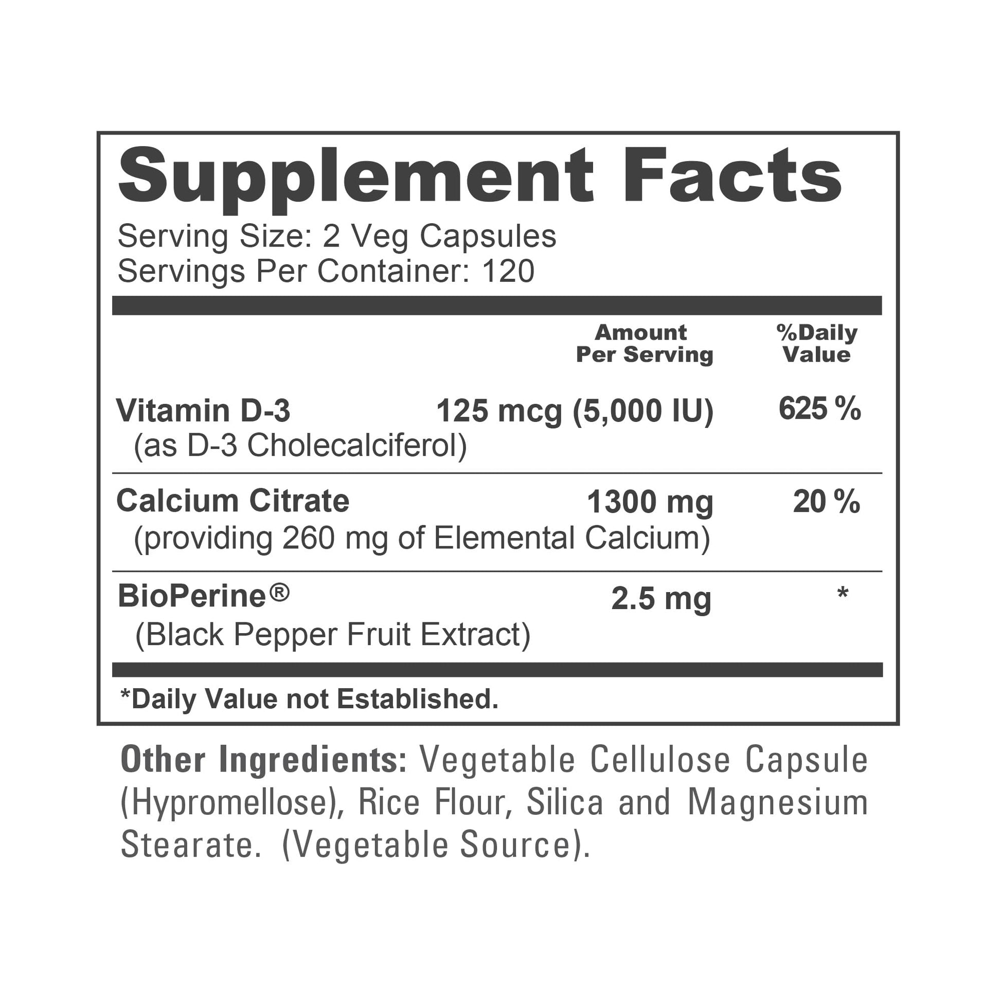NusaPure Super Calcium with Vitamin D 3 & Calcium Citrate - Suitable for Vegetarian/Vegan, Non - GMO - 1300mg - 240 Capsules NusaPureAu supplements