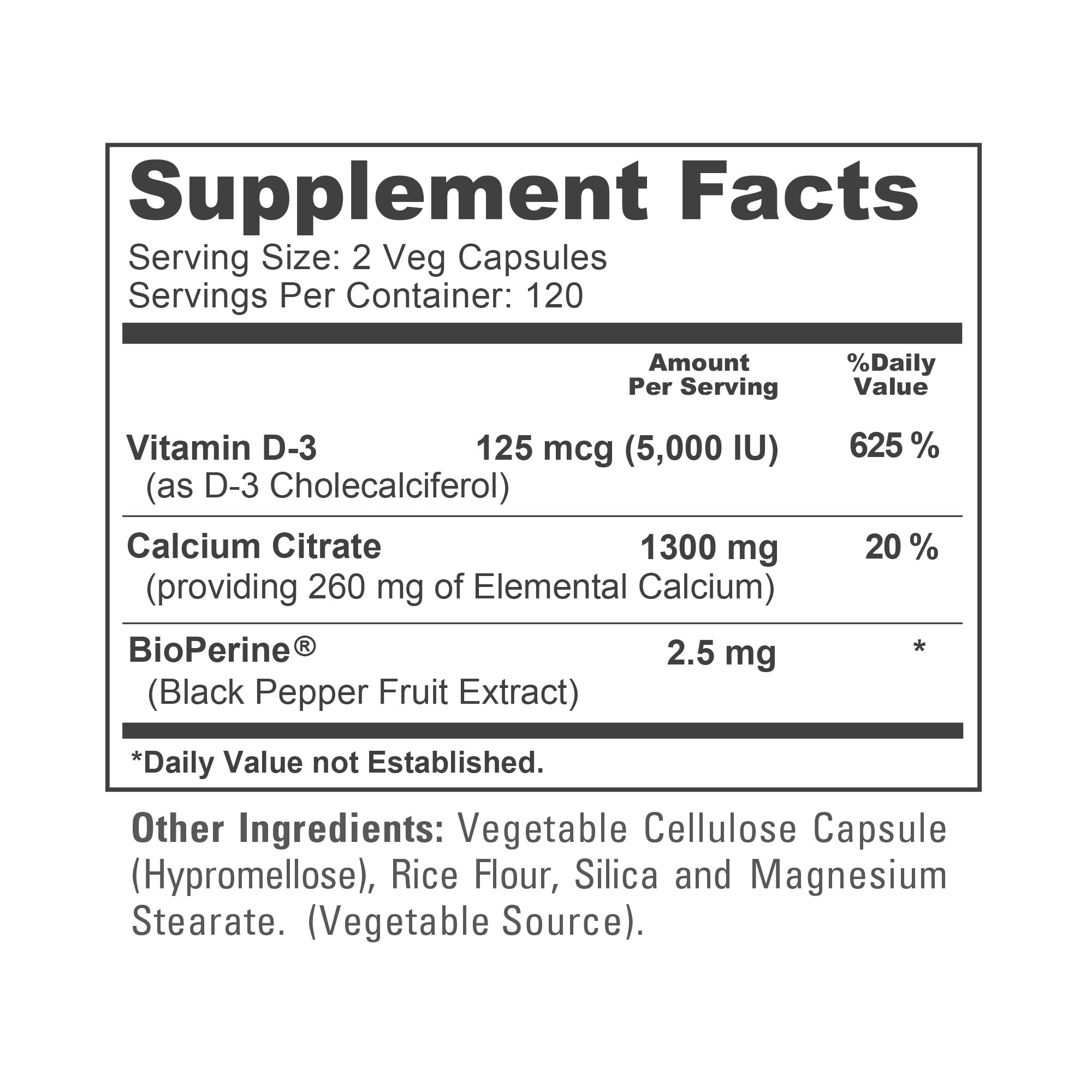 NusaPure Super Calcium with Vitamin D 3 & Calcium Citrate - Suitable for Vegetarian/Vegan, Non - GMO - 1300mg - 240 Capsules NusaPureAu supplements