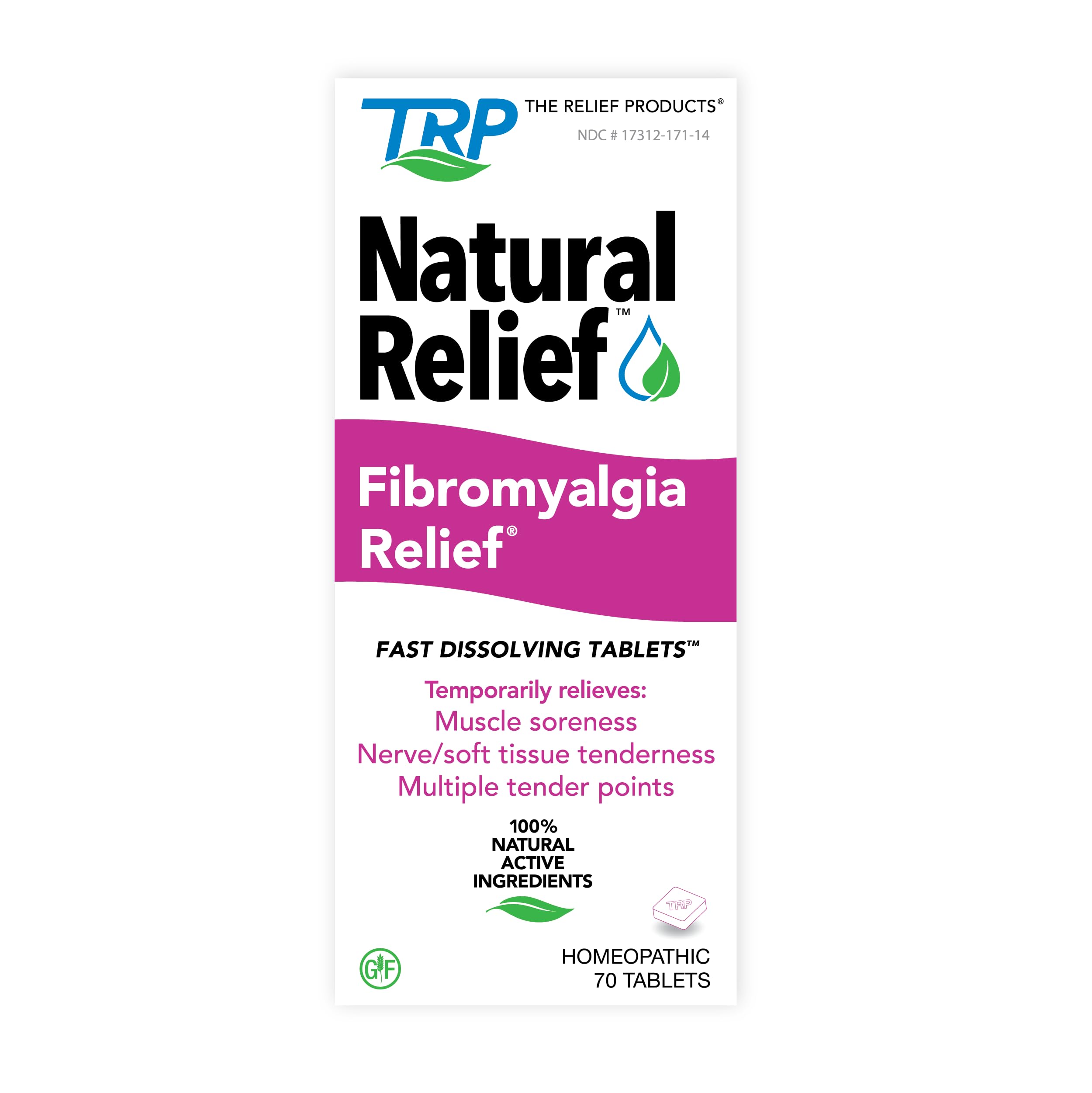 The Relief Products Natural Fibromyalgia Temporary Relief of Muscle Soreness Discomfot Tenderness Difficulty Moving & Joint Pain - 70ct TRP THE RELIEF PRODUCTSAu supplements