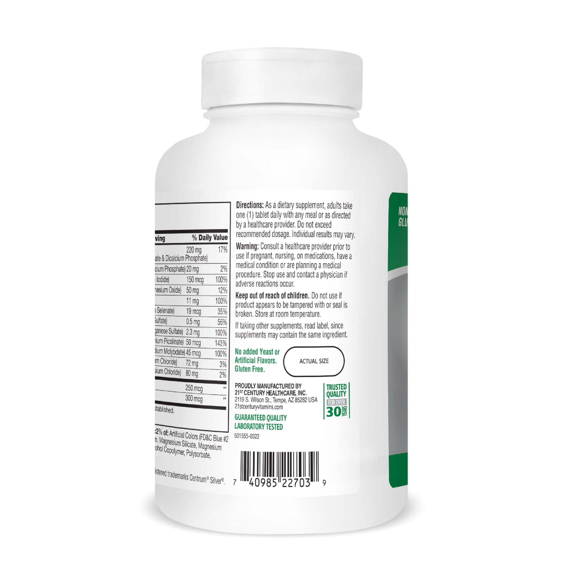 21st Century Sentry Senior Tablets, 265 Count 21st CenturyAu supplements