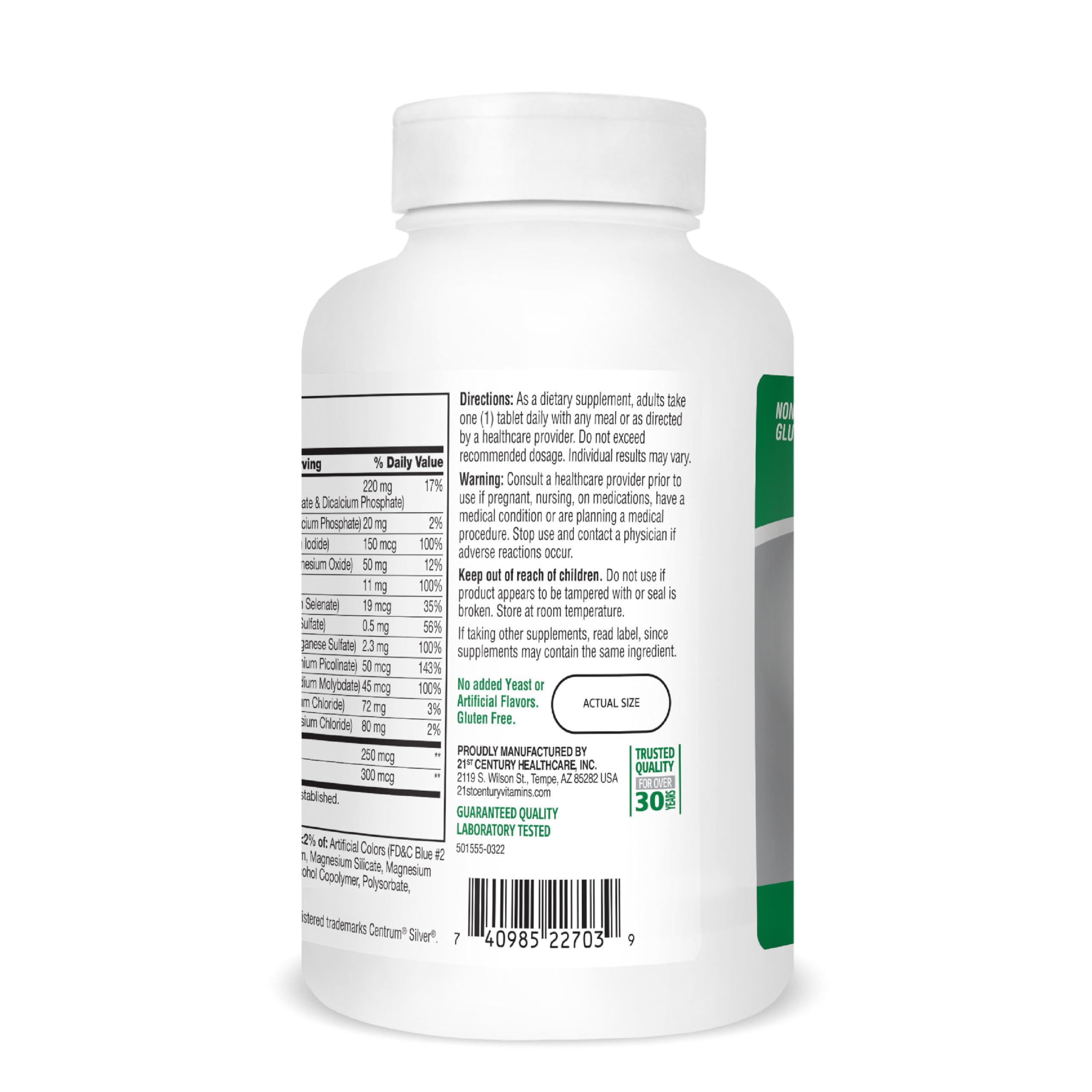 21st Century Sentry Senior Tablets, 265 Count 21st CenturyAu supplements